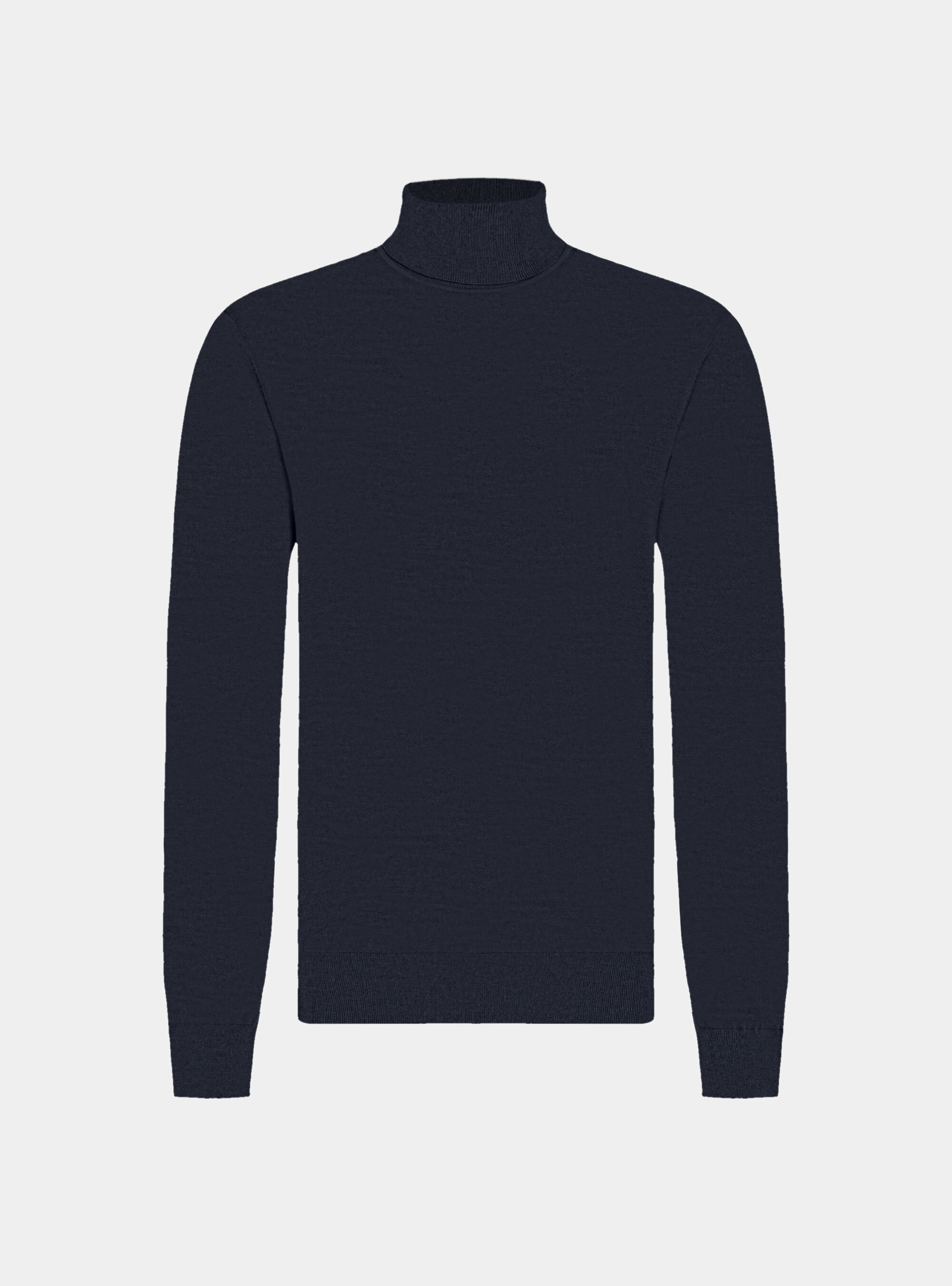 Turtleneck in pure extra-fine merino wool, NAVY BLUE
