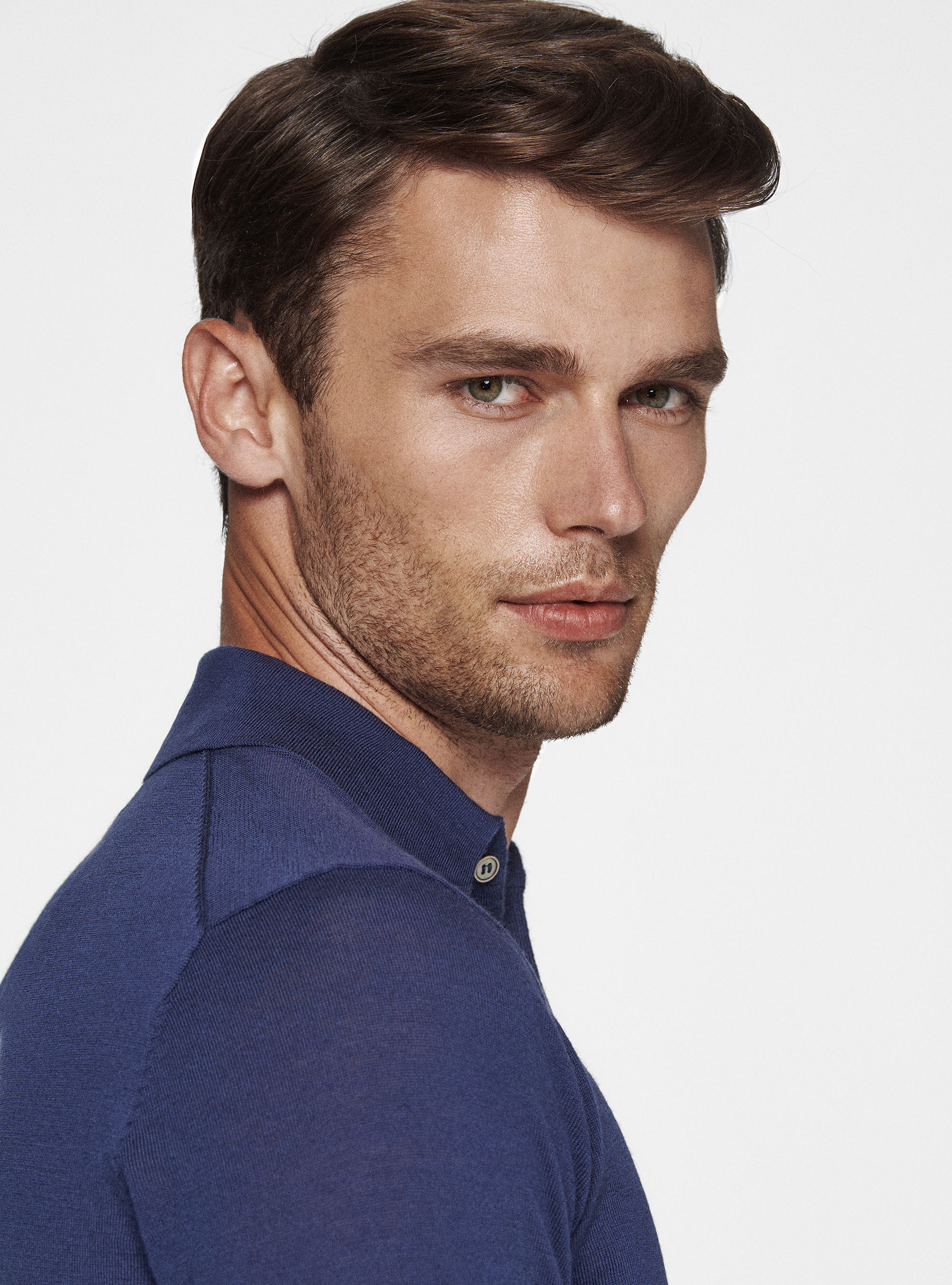 Polo en pure laine m&eacute;rinos extra-fine, ENCRE