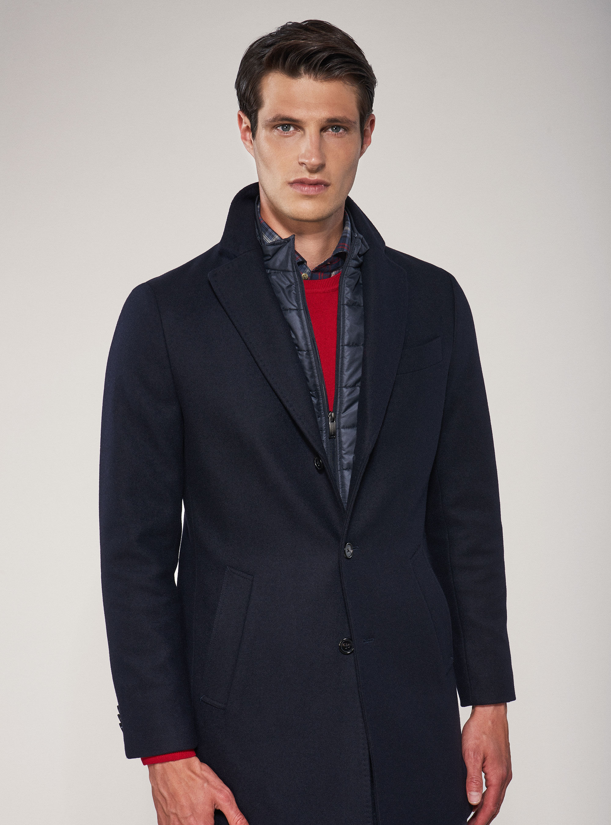 Synthetic wool coat on sale