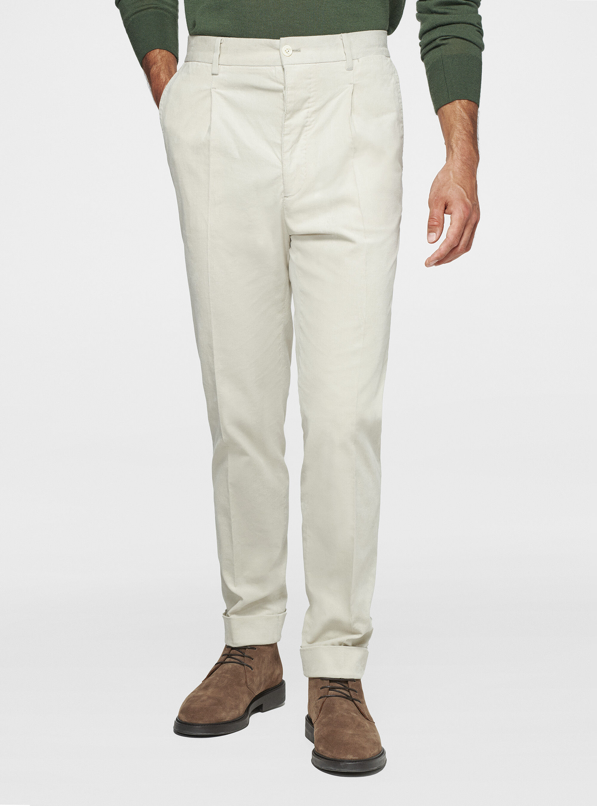 Pantalon velours elastique homme clearance