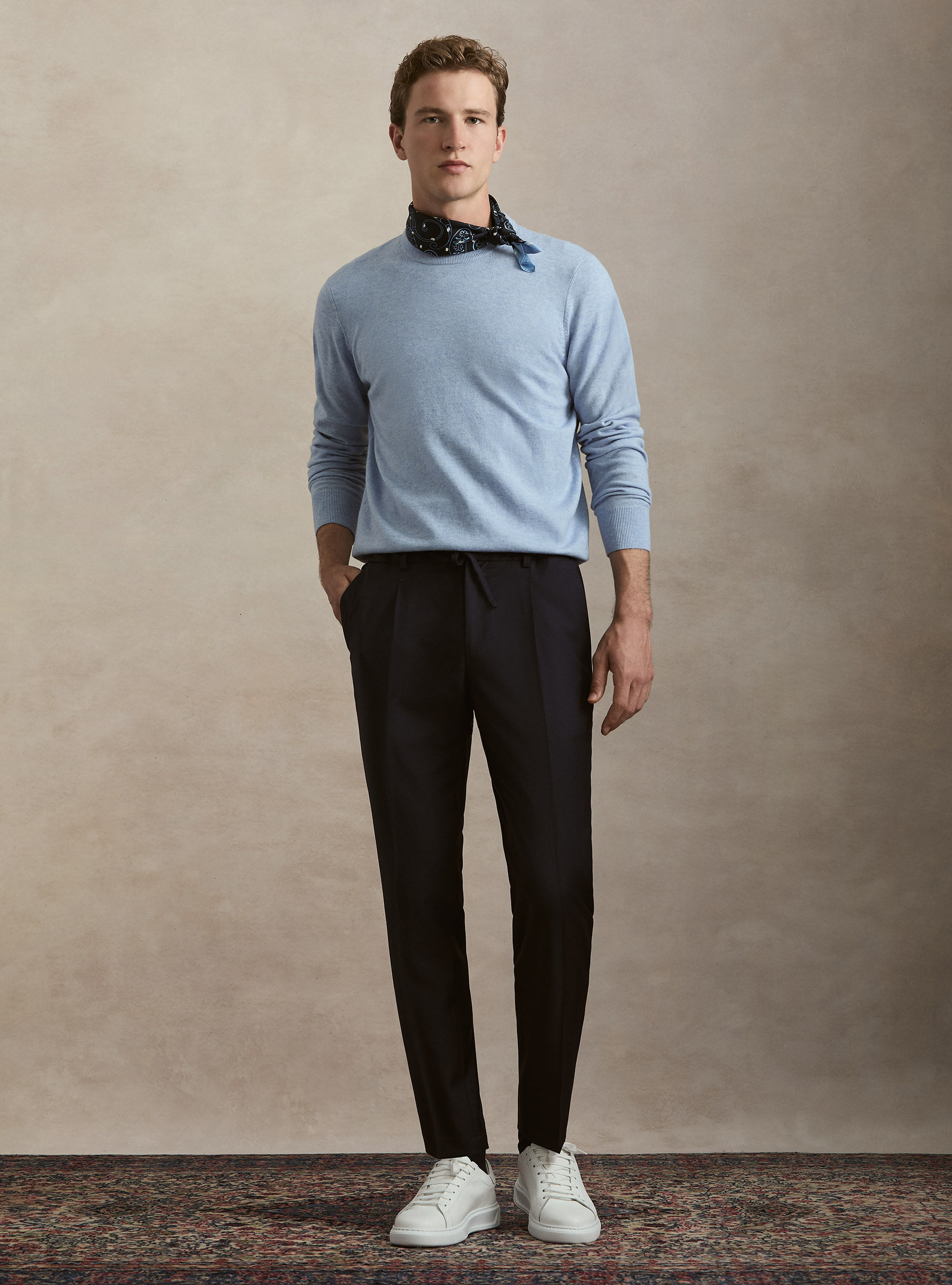 Girocollo in maglia in lana poliammide cashmere