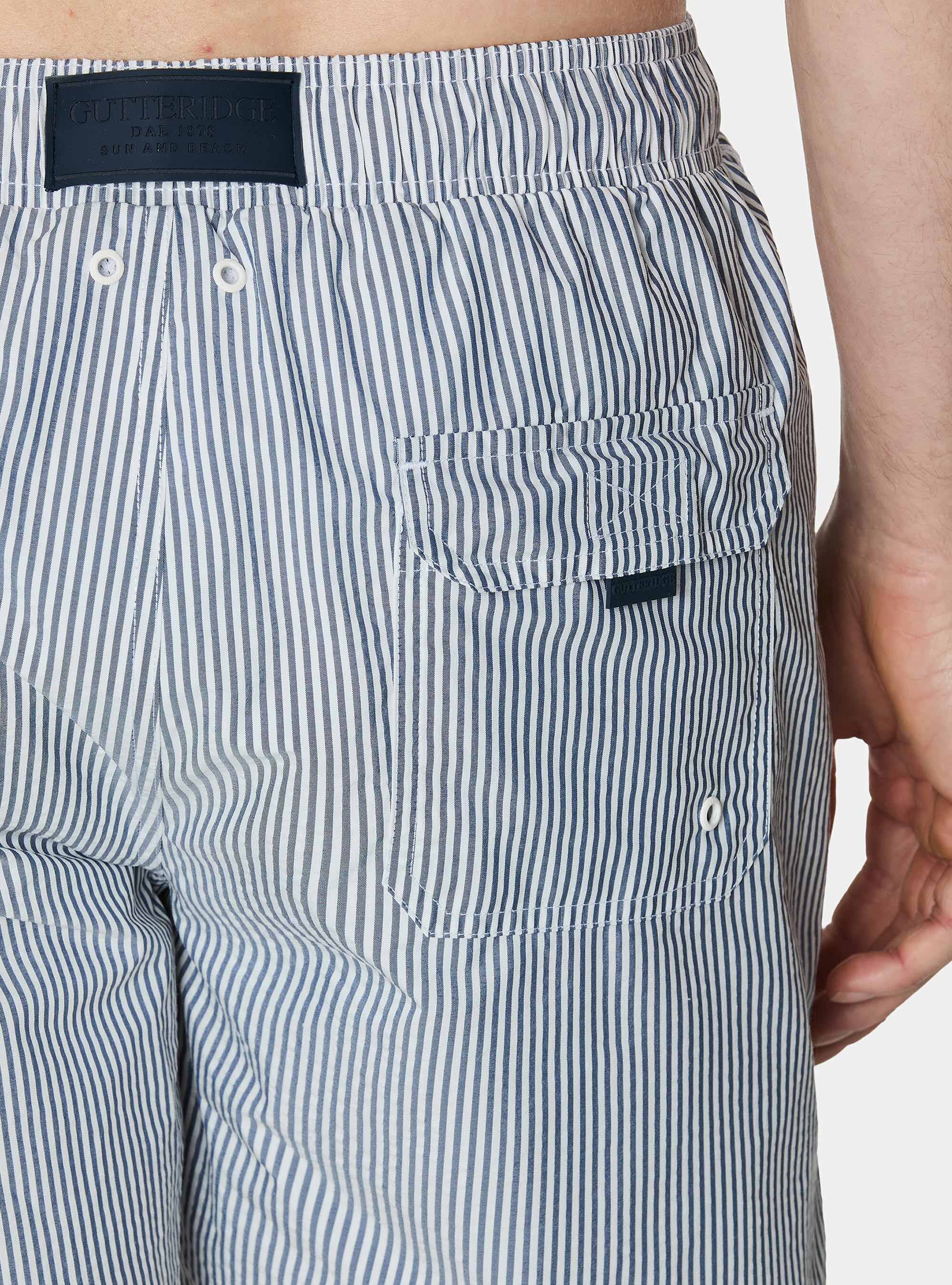 Costume da bagno rigato, BLUE