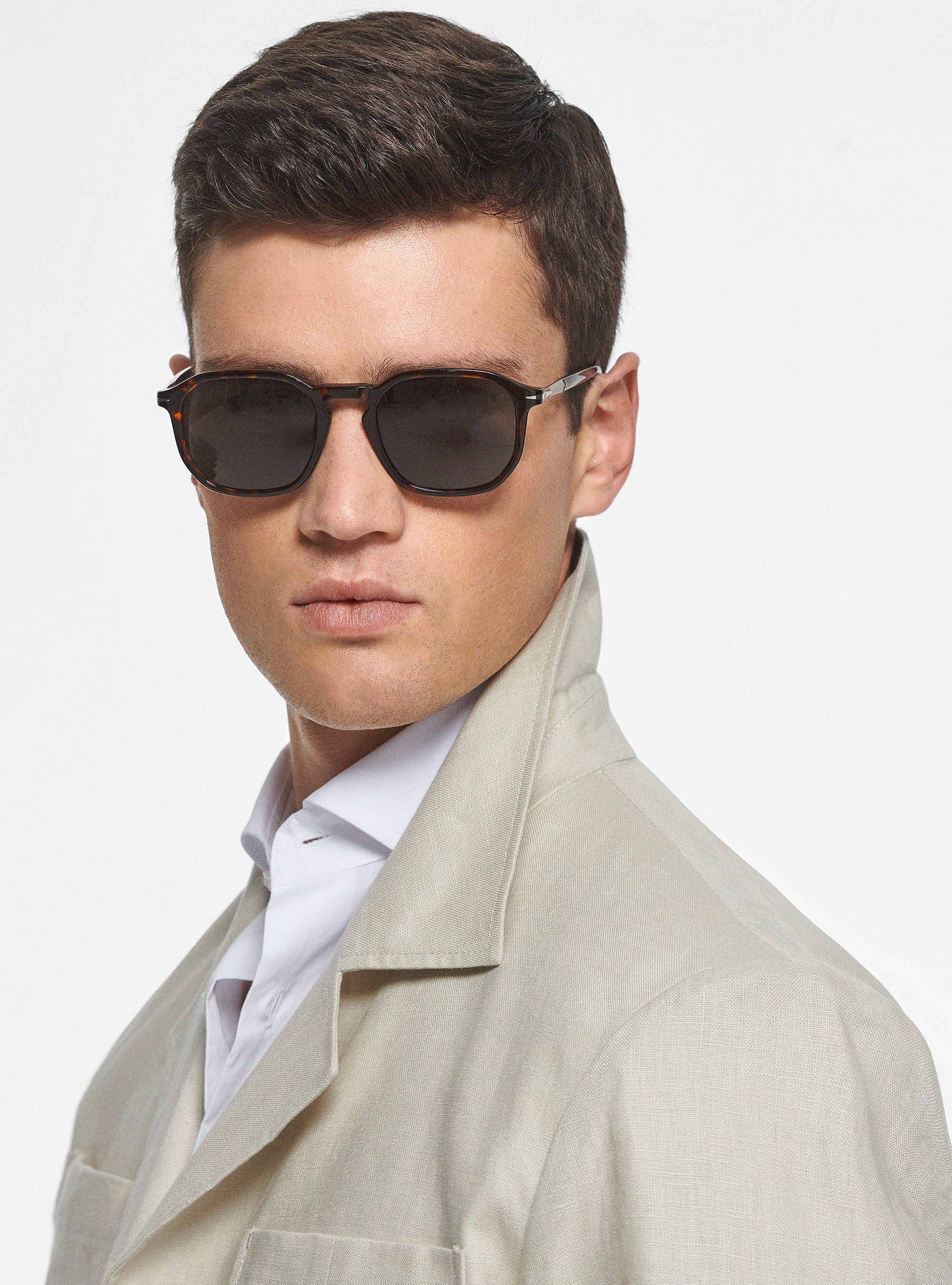 Field jacket in pure linen, ECRU
