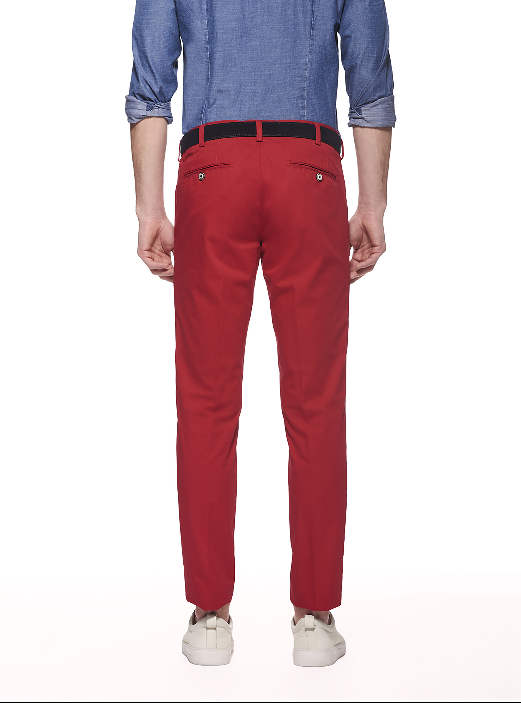 Pantalones chinos de popelín de algodón