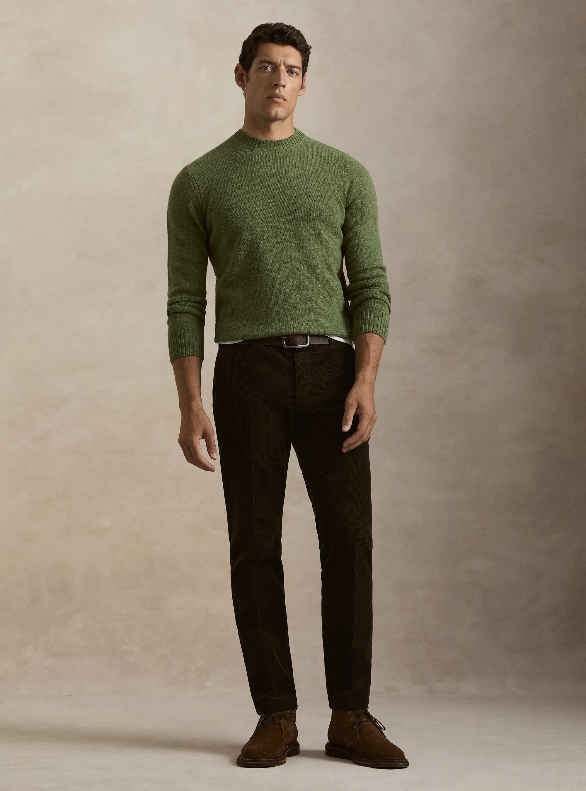 Pure Shetland wool crewneck sweater