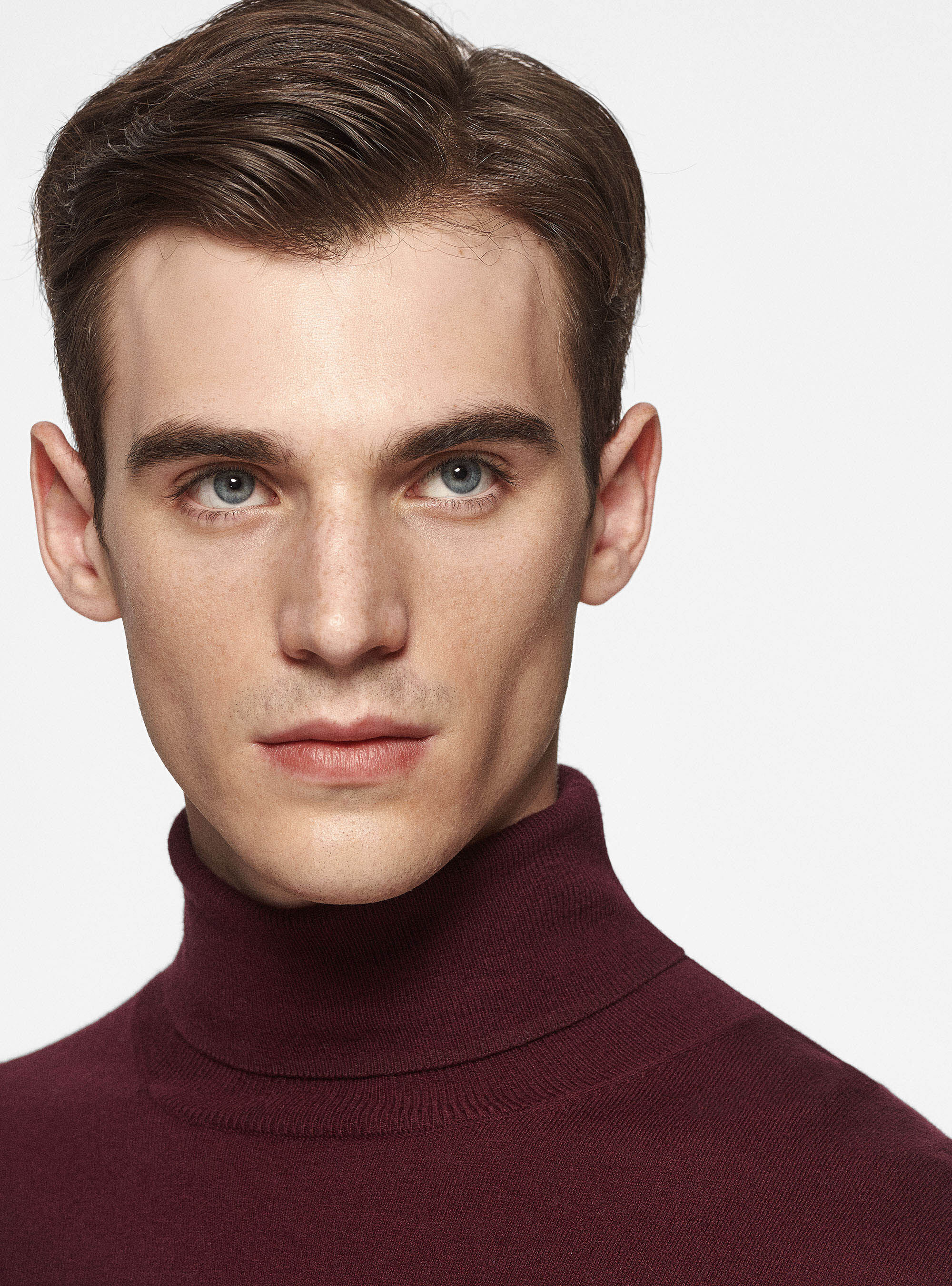 Dolcevita in cotone seta e cashmere, BORDEAUX