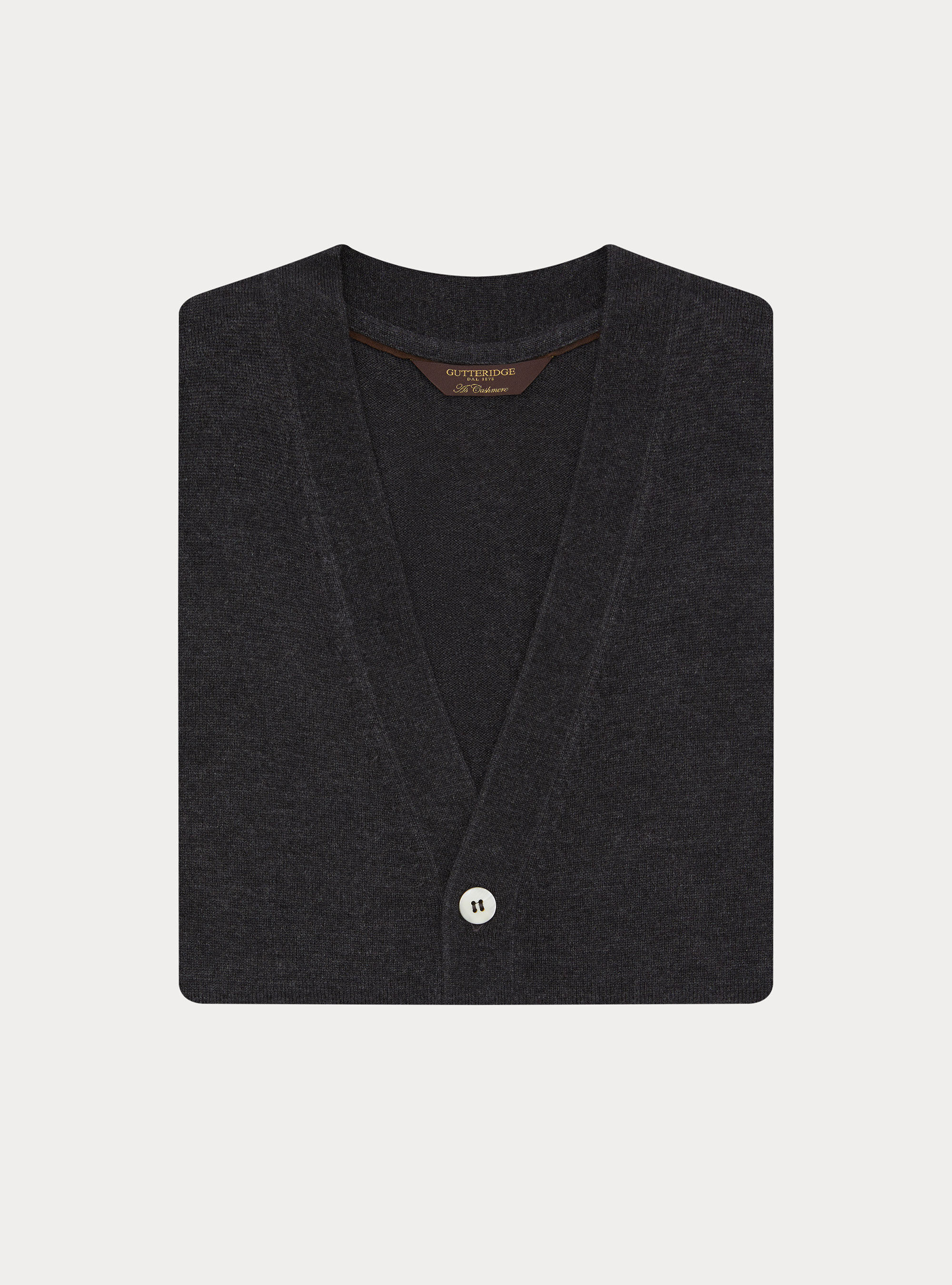 Knitted wool-blend buttoned vest, ASPHALT GREY