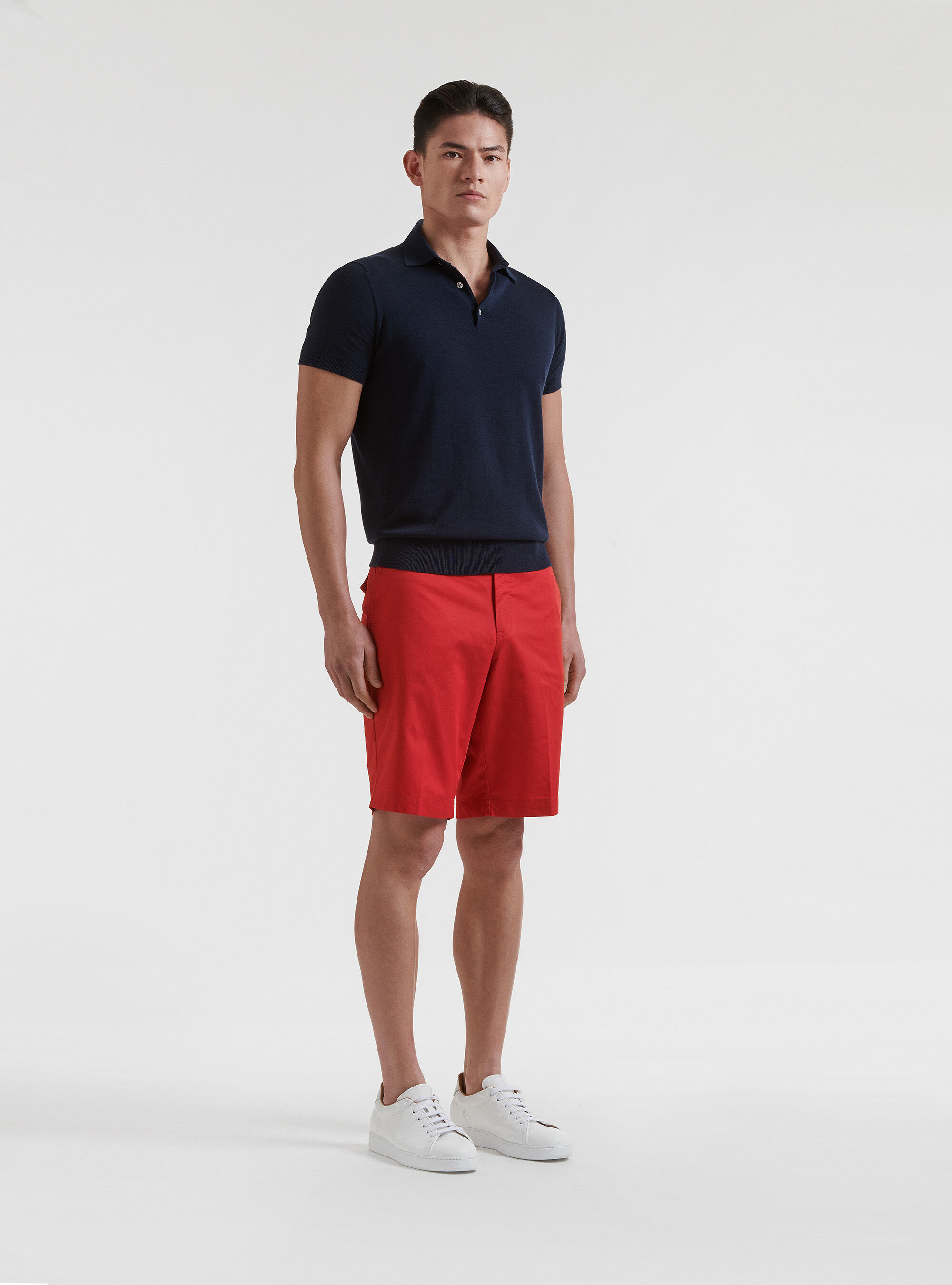 Red twill shorts new arrivals