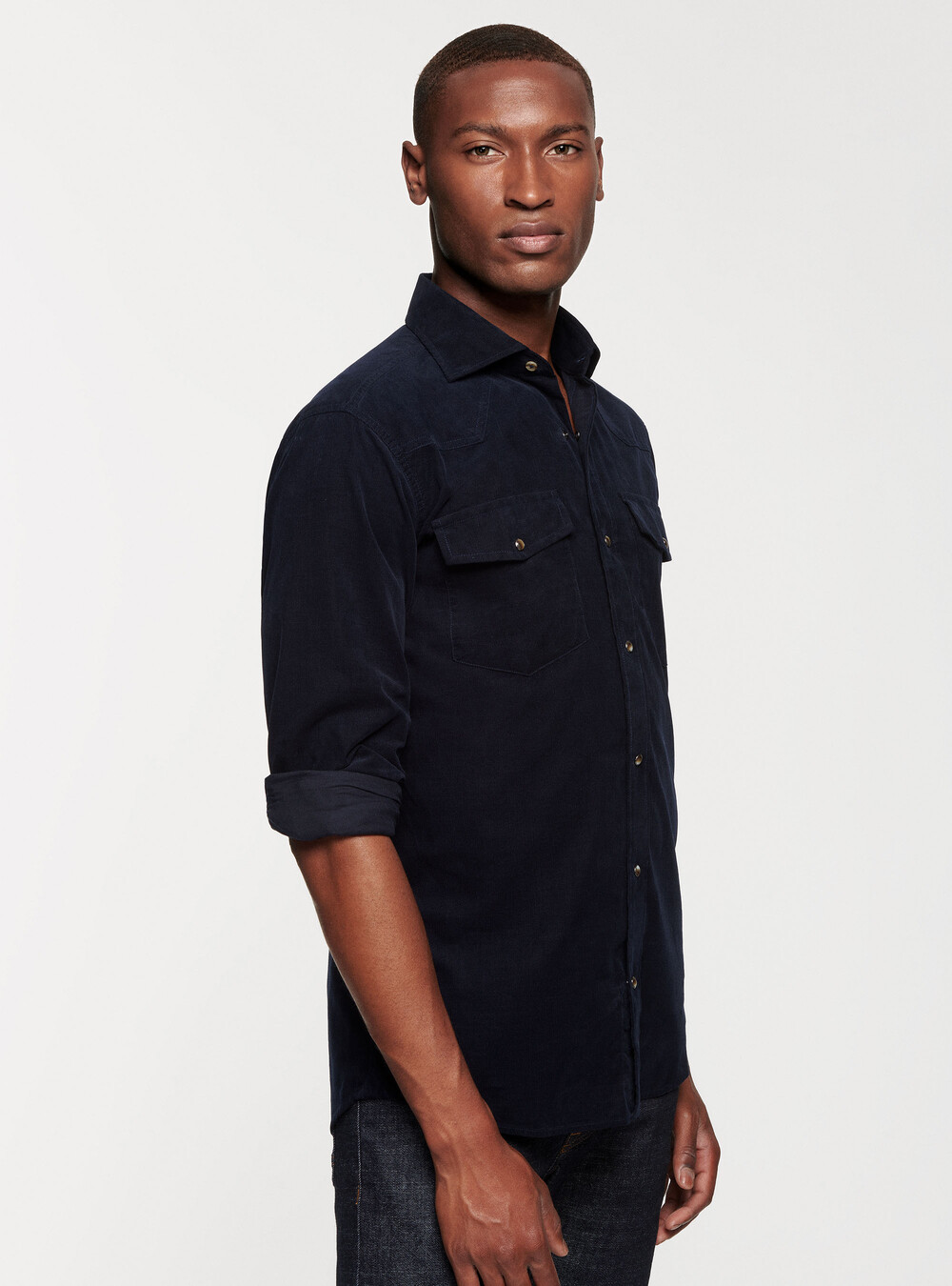 Velvet shirt with pockets | GutteridgeEU | Men's catalog-gutteridge ...