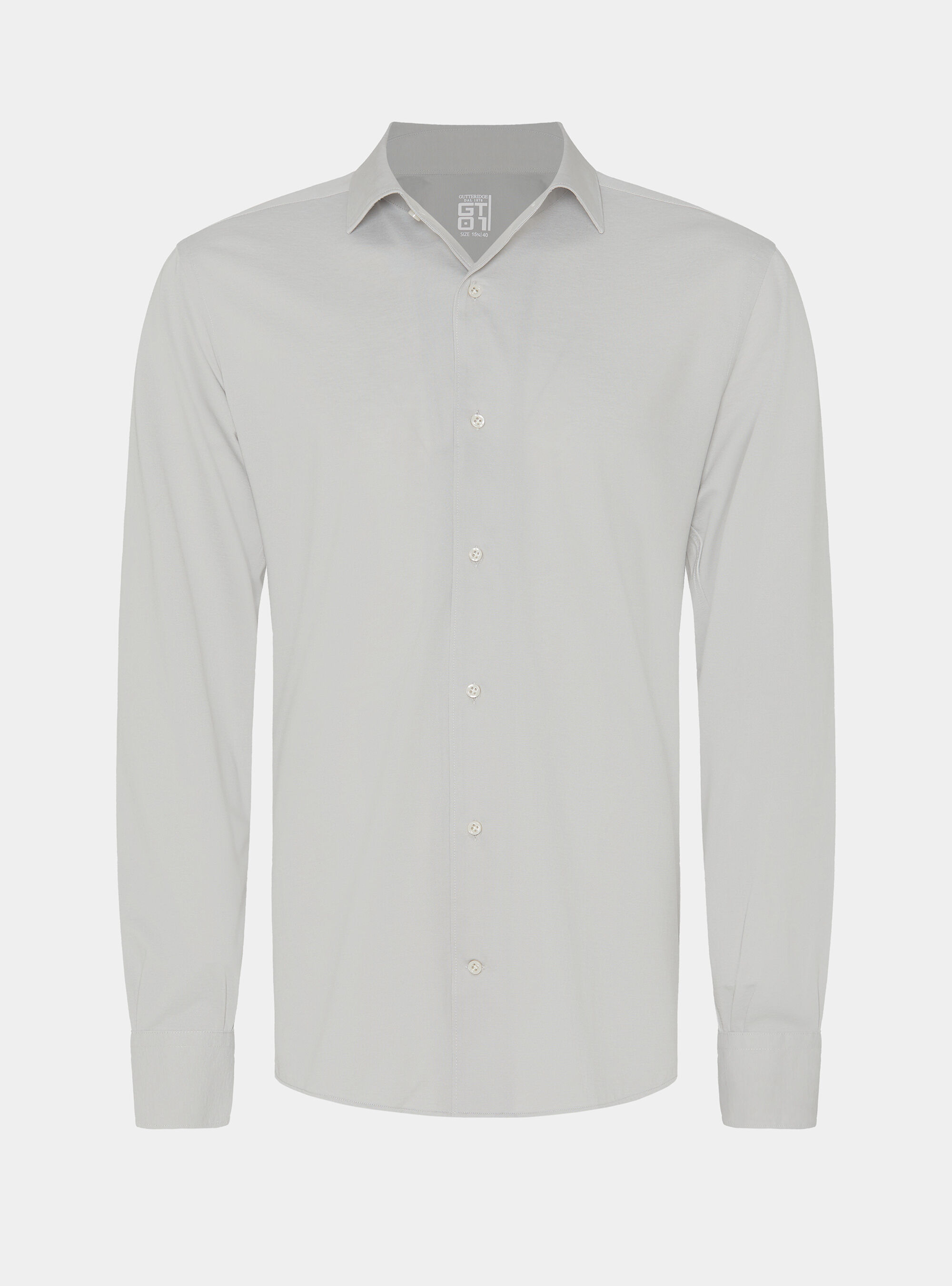 Camicia in jersey misto cotone paramontura, PERLA 0178C