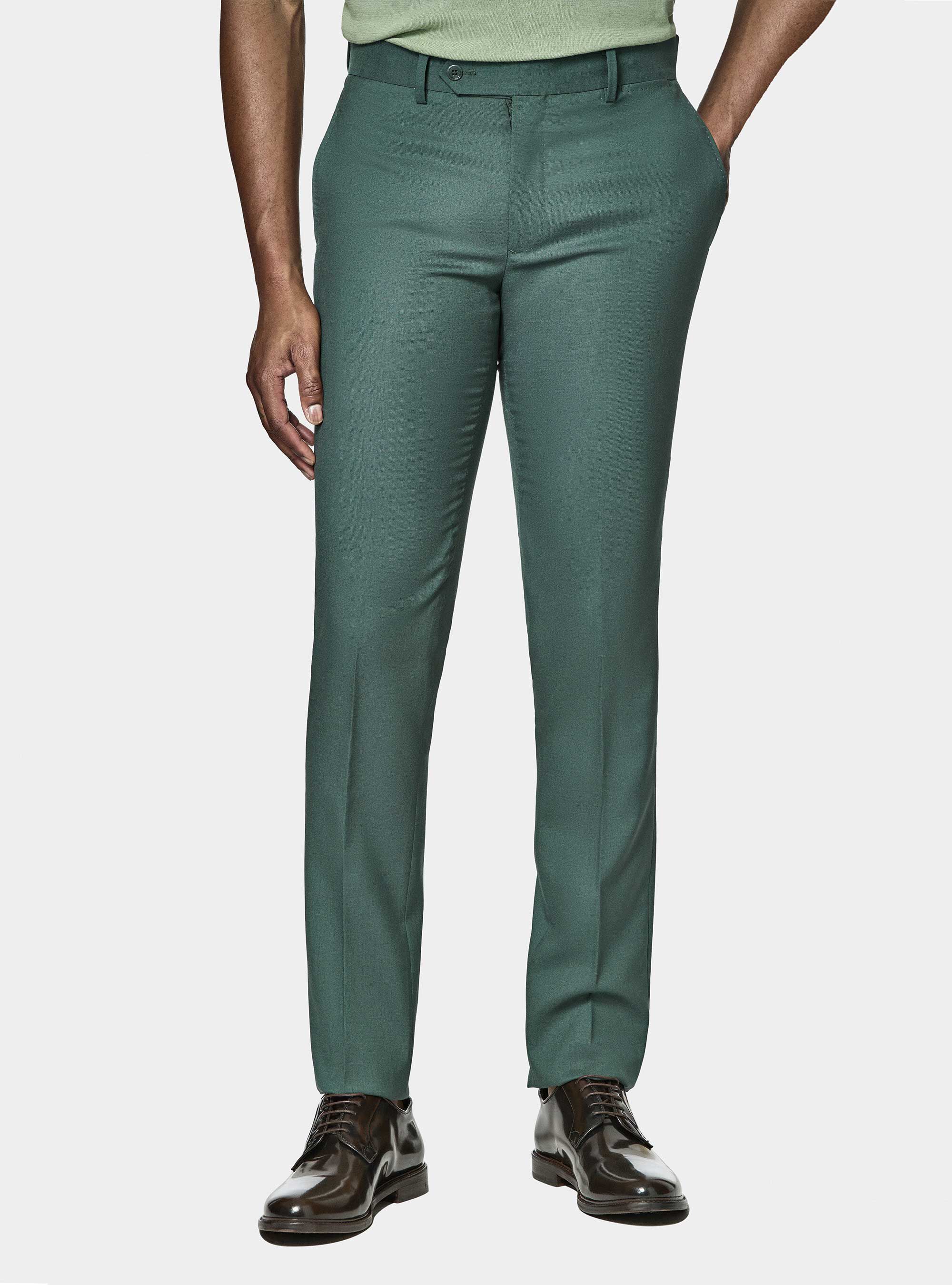 Green suit in pure wool Vitale Barberis Canonico