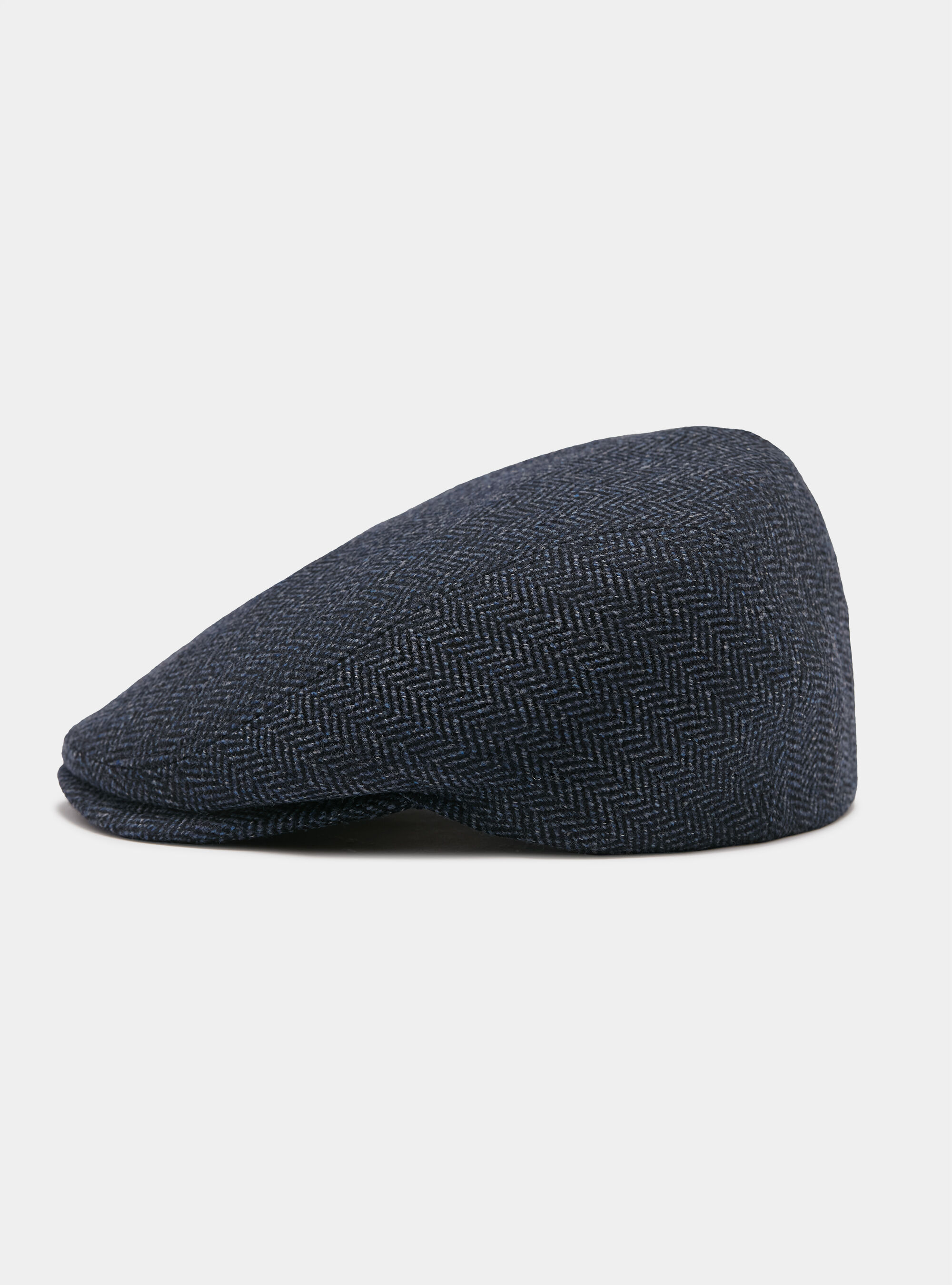 Herringbone cashmere wool flat cap Lanificio di Pray