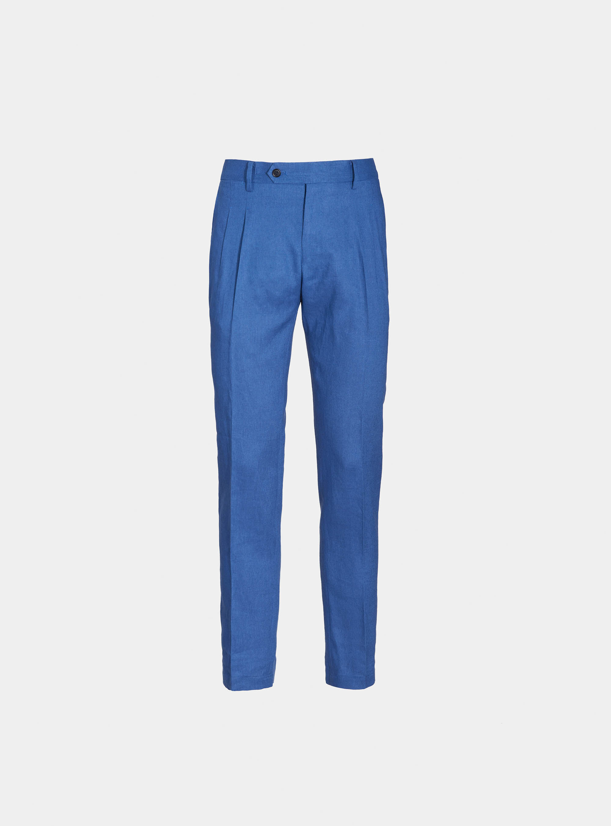 Pantaloni per abito in puro lino, BLU