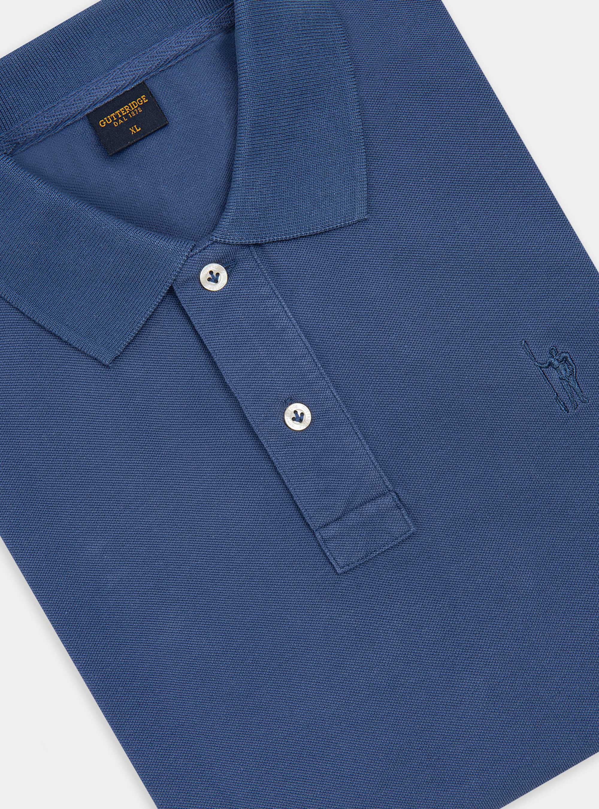 Classic piqu&eacute; polo shirt, 0243C DENIM