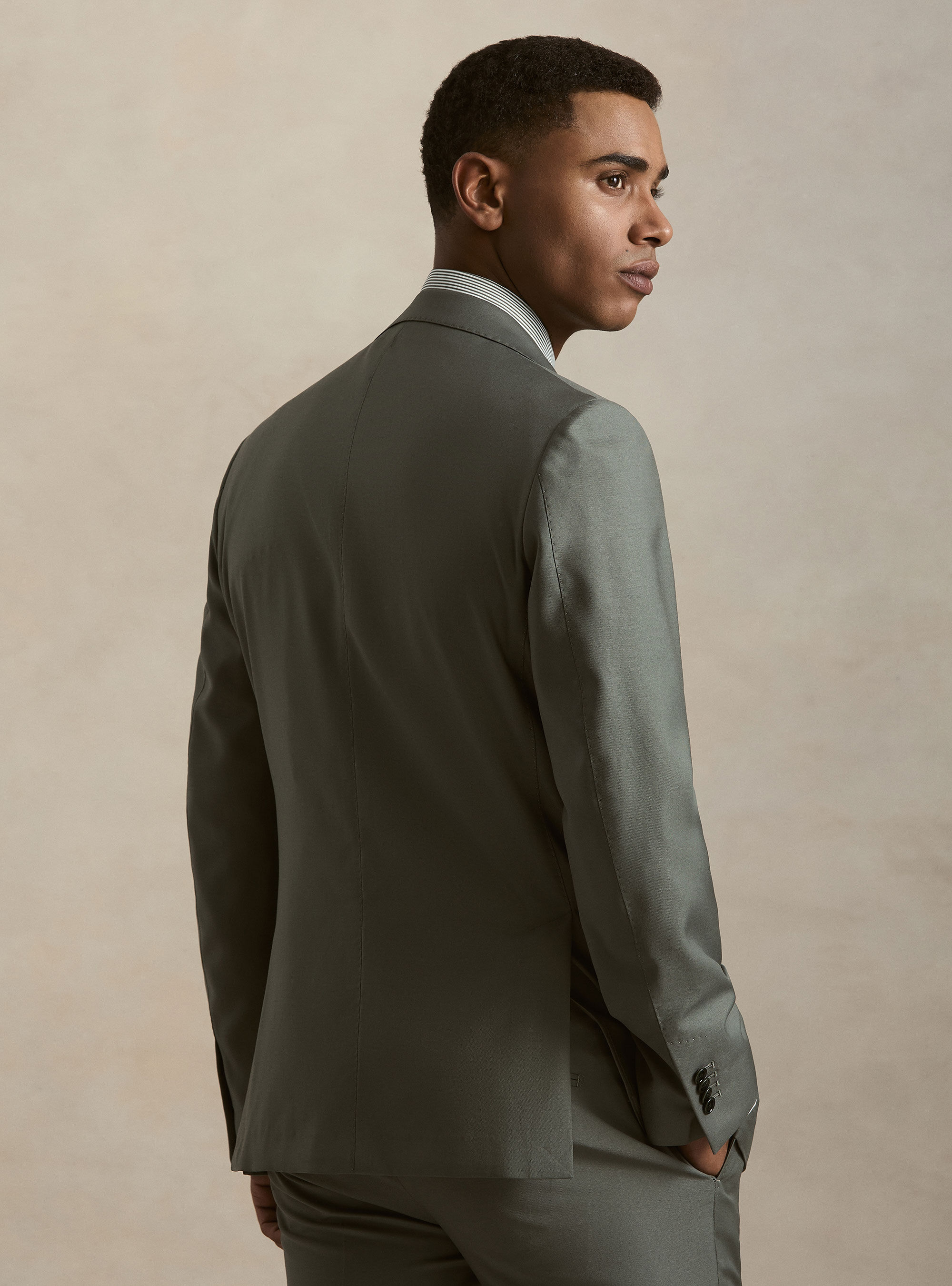 Pure wool suit jacket by Vitale Barberis Canonico, SALVIA 0602C