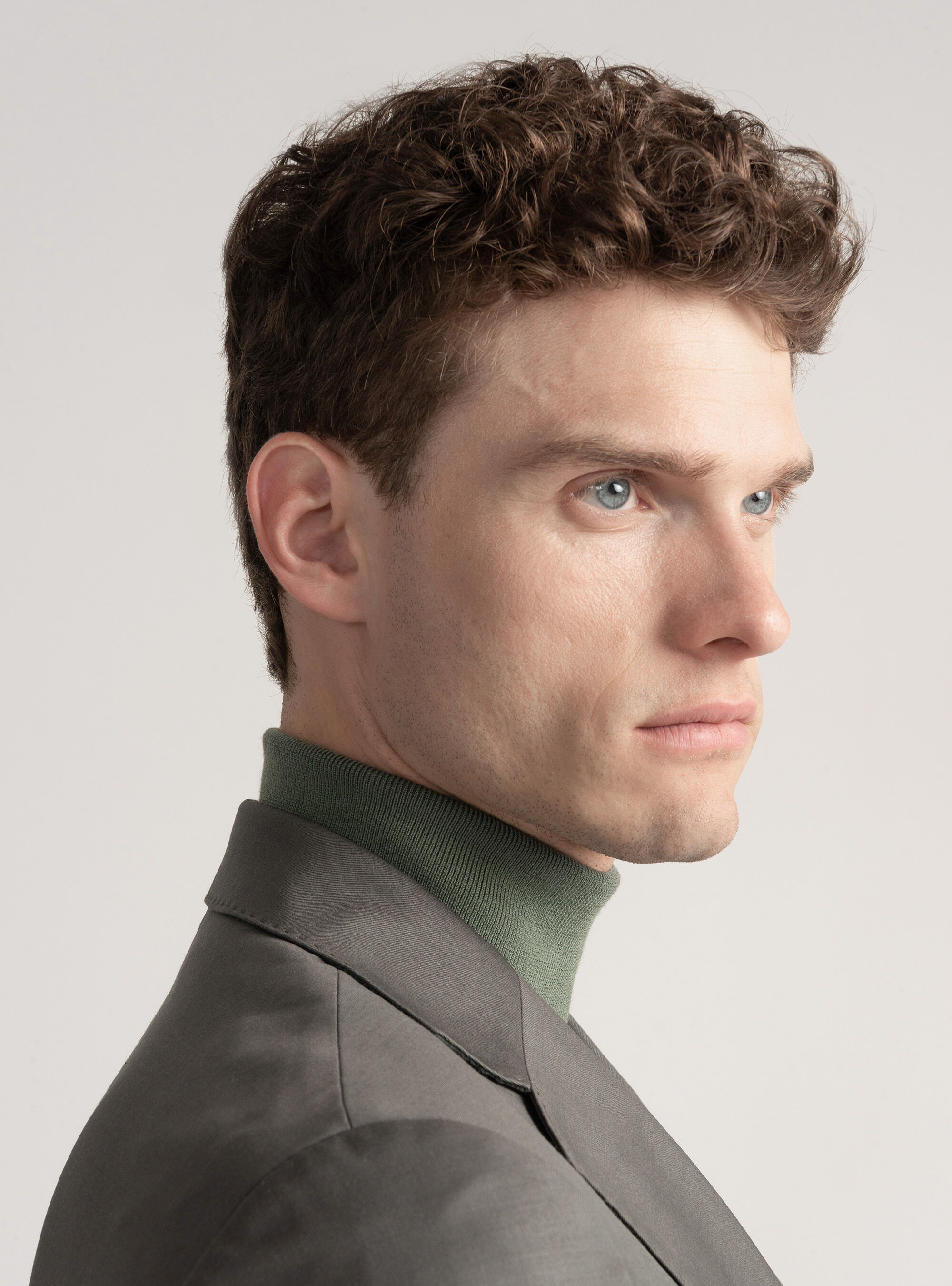 Suit blazer in pure superfine 120's wool, GREEN