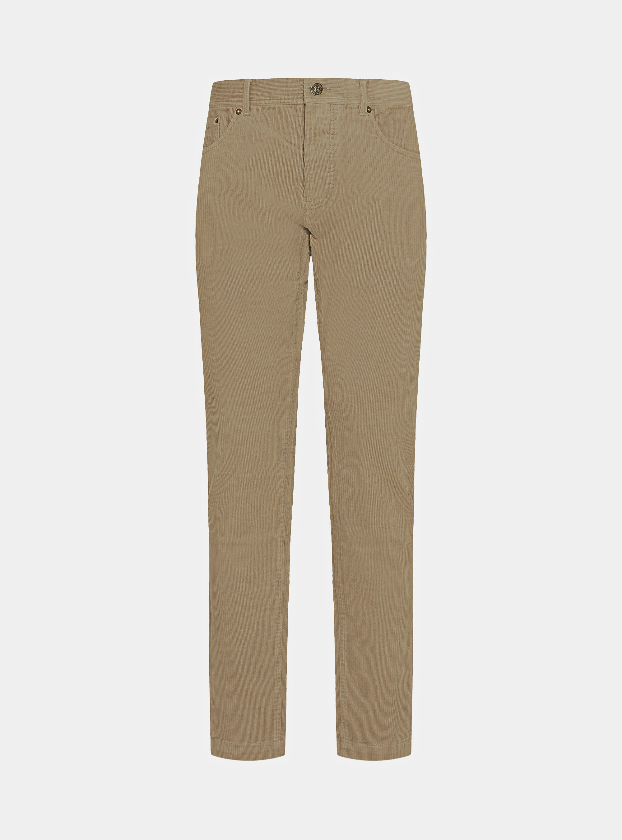 Pantaloni 5 tasche in velluto, SABBIA
