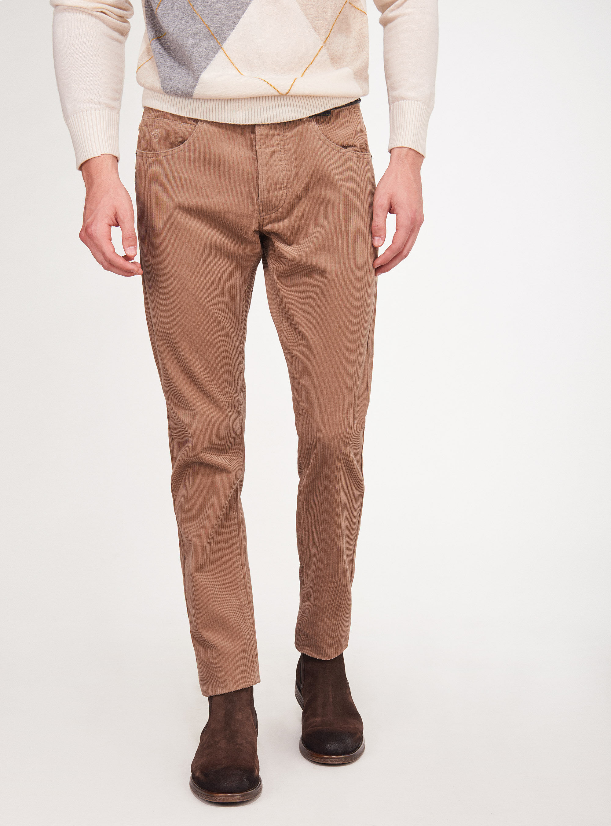 Five-pocket trousers in cotton corduroy