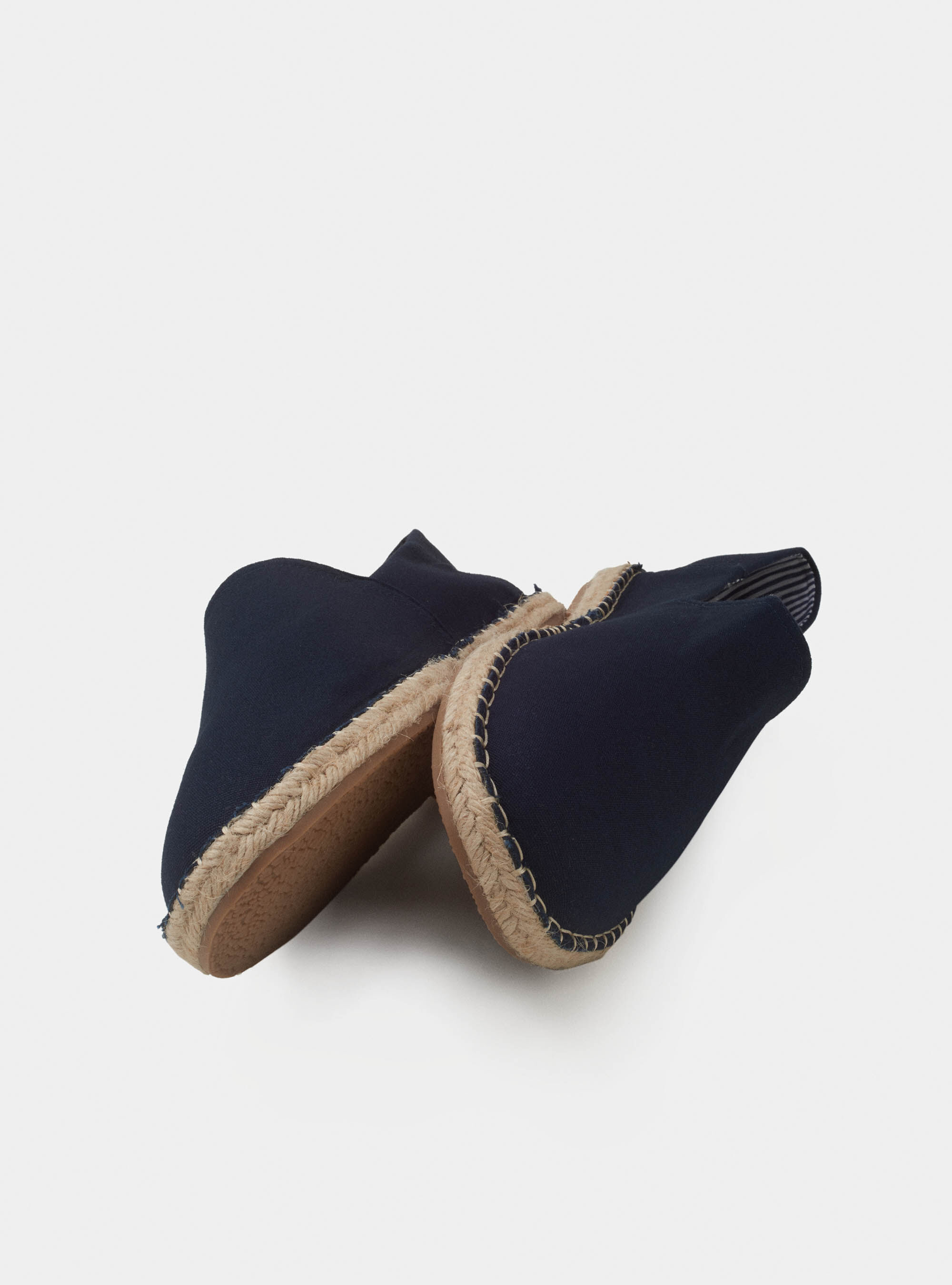 Espadrillas in canvas con logo, BLU NAVY