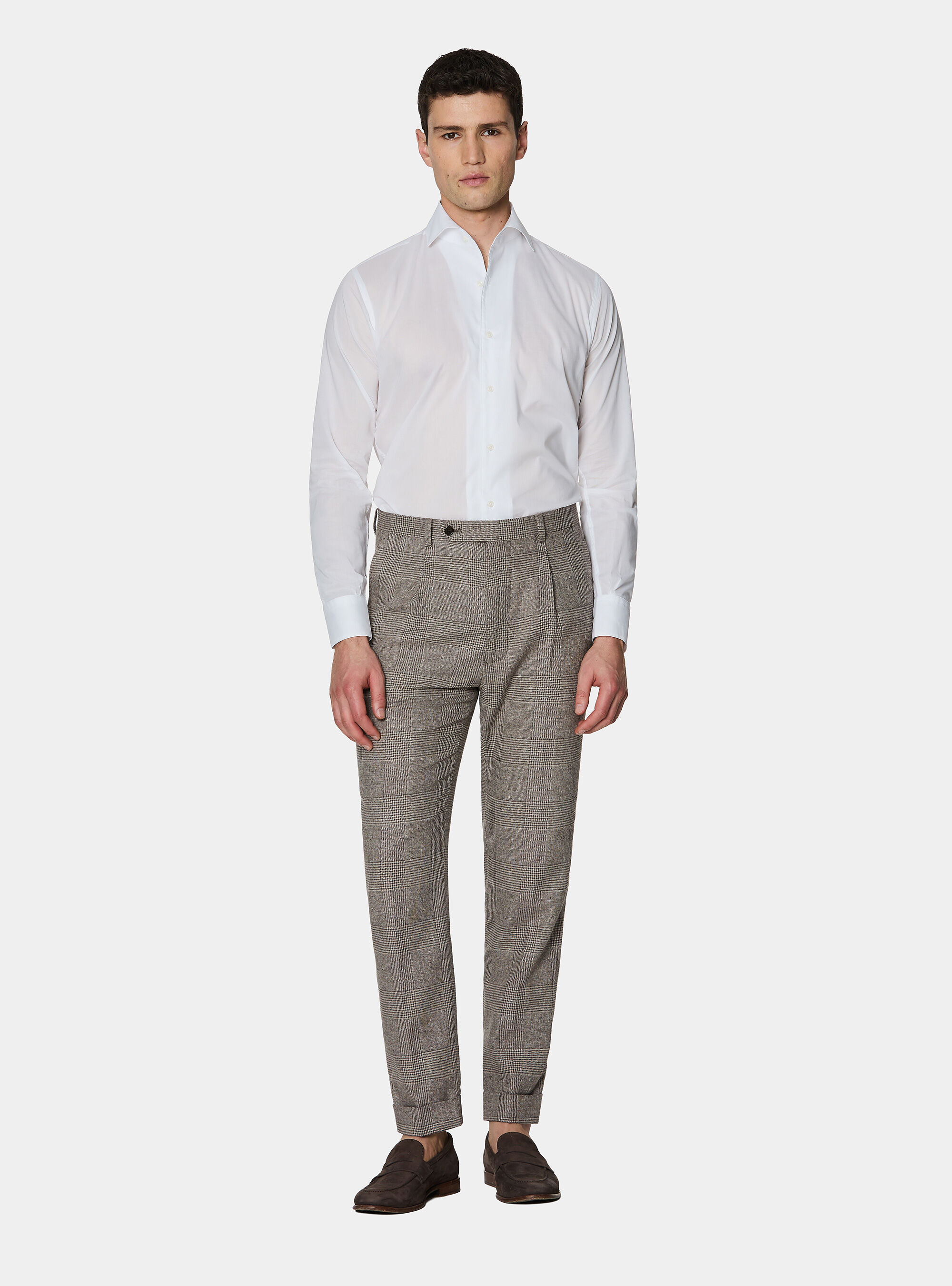 Cotton shirt with placket