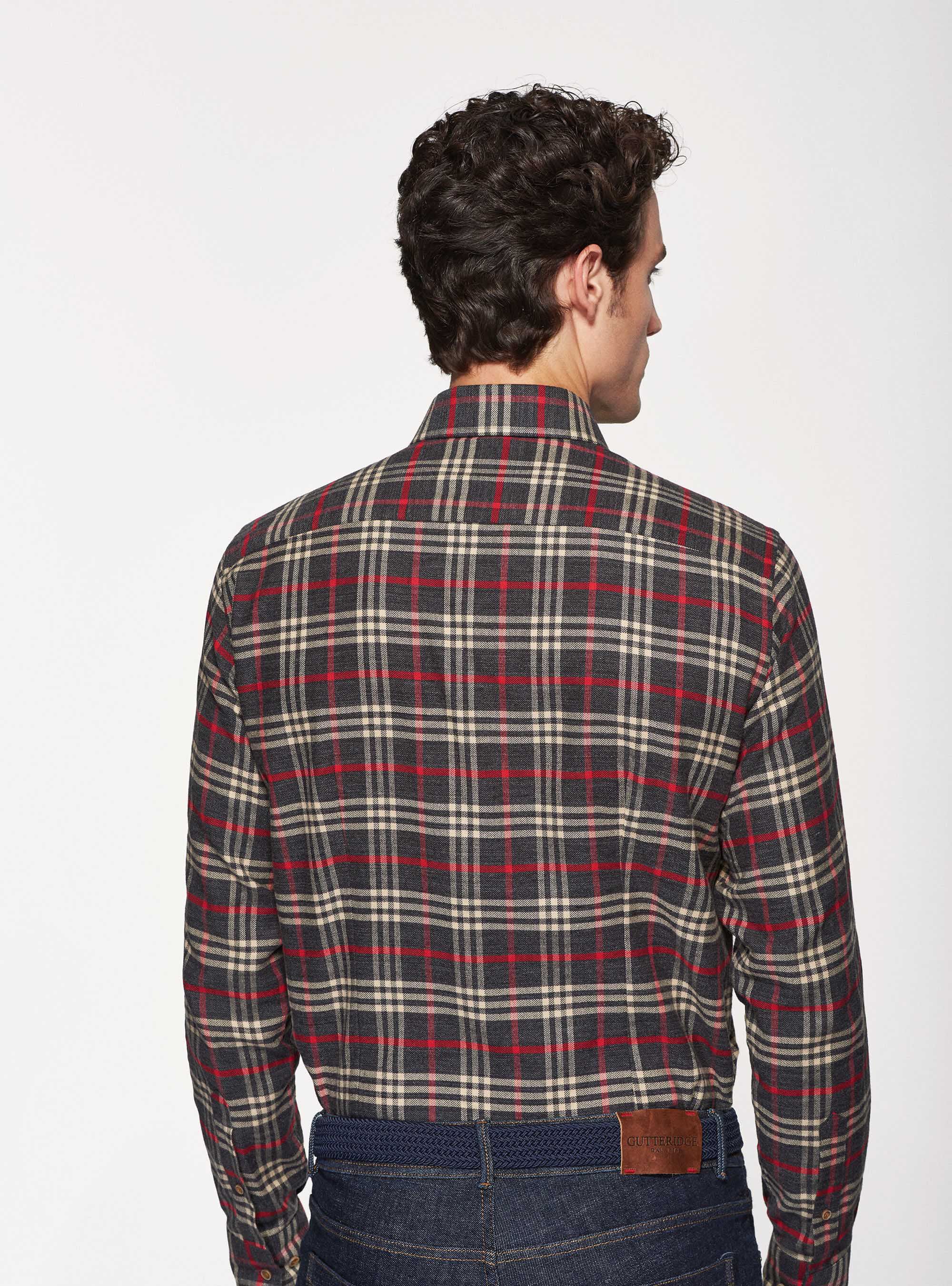 Camicia in flanella di cotone a quadri