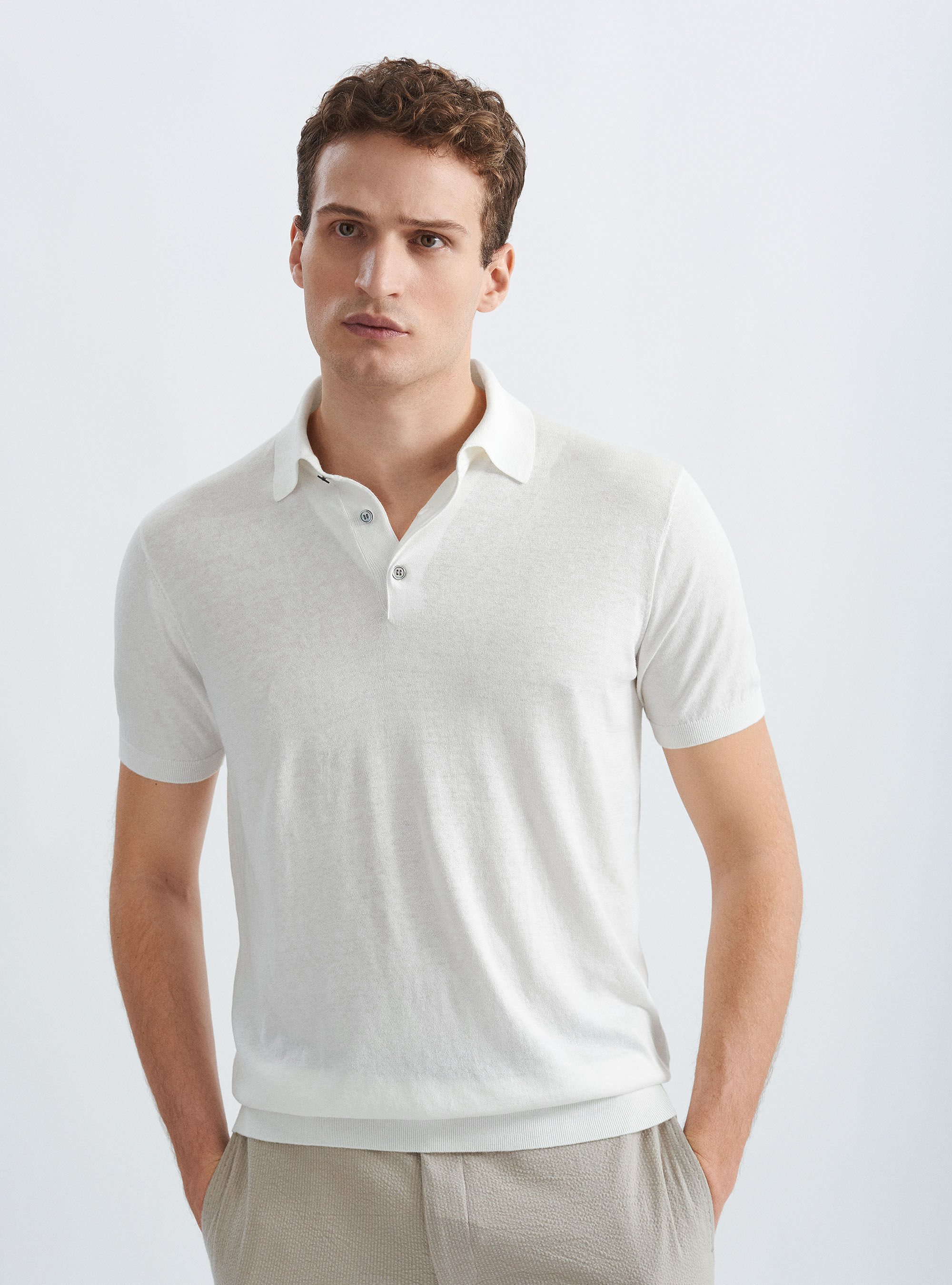 Maglia a polo in seta e cotone | GutteridgeEU | La boutique dell'estate Uomo