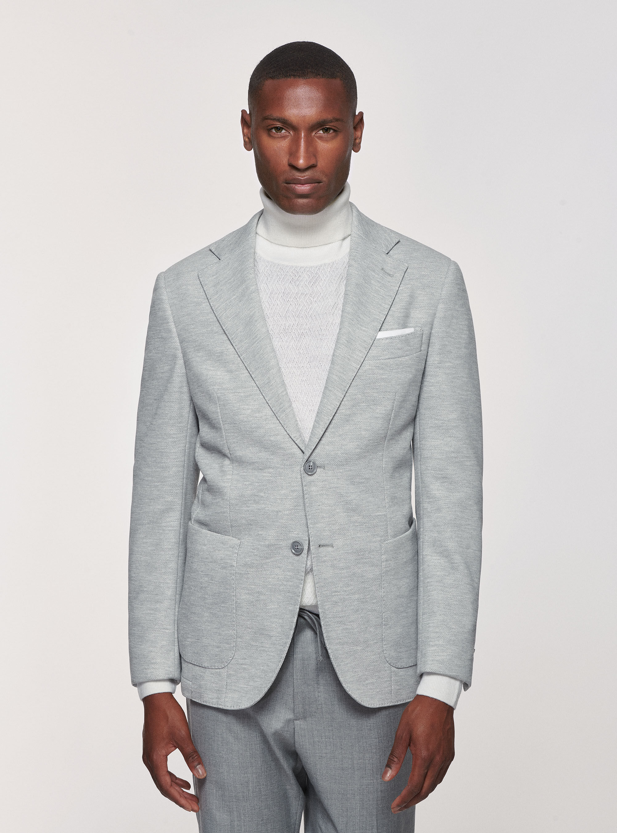White jersey blazer clearance