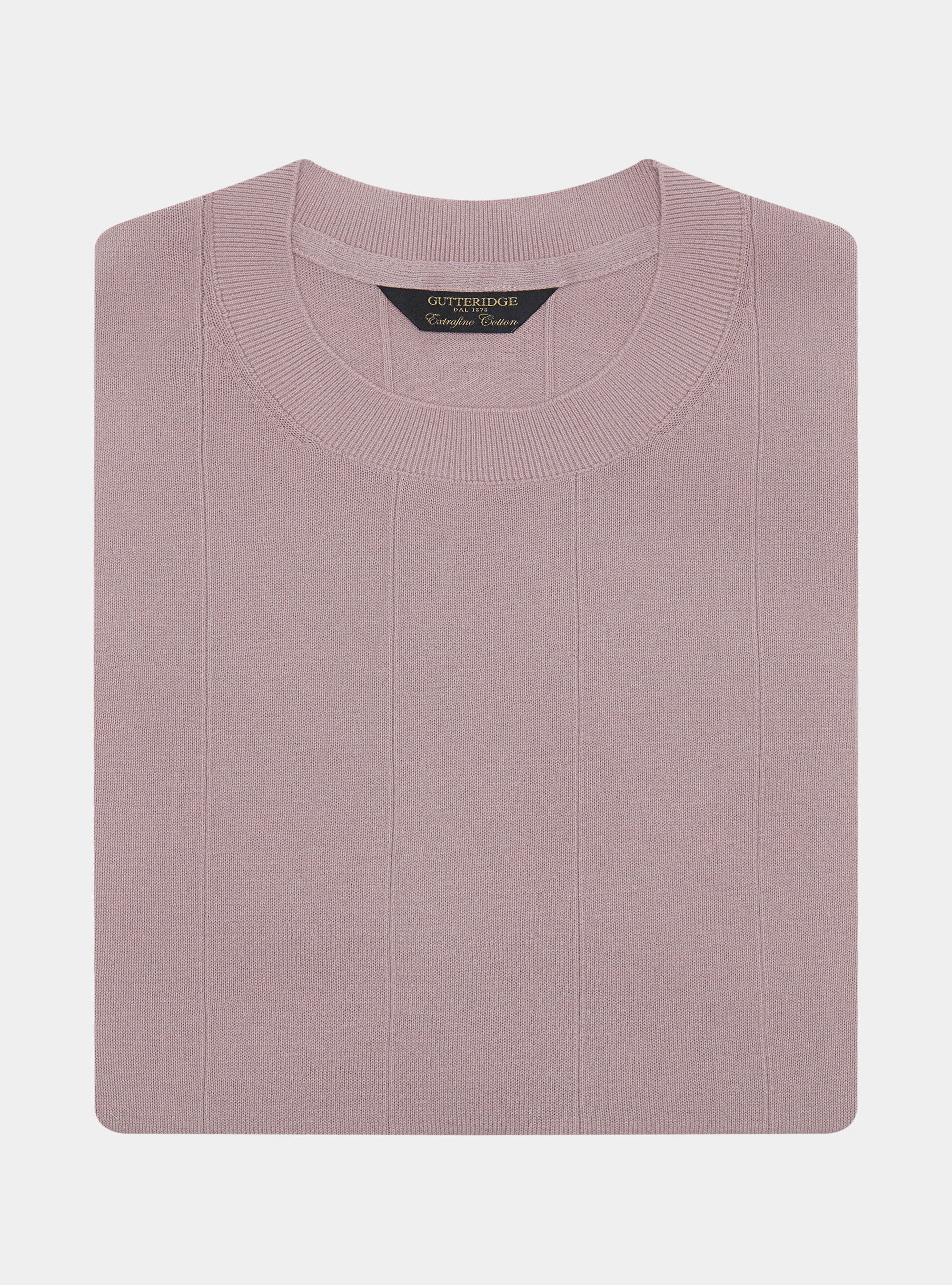 Maglia in puro cotone costa piatta, 0441C ROSA SCURO