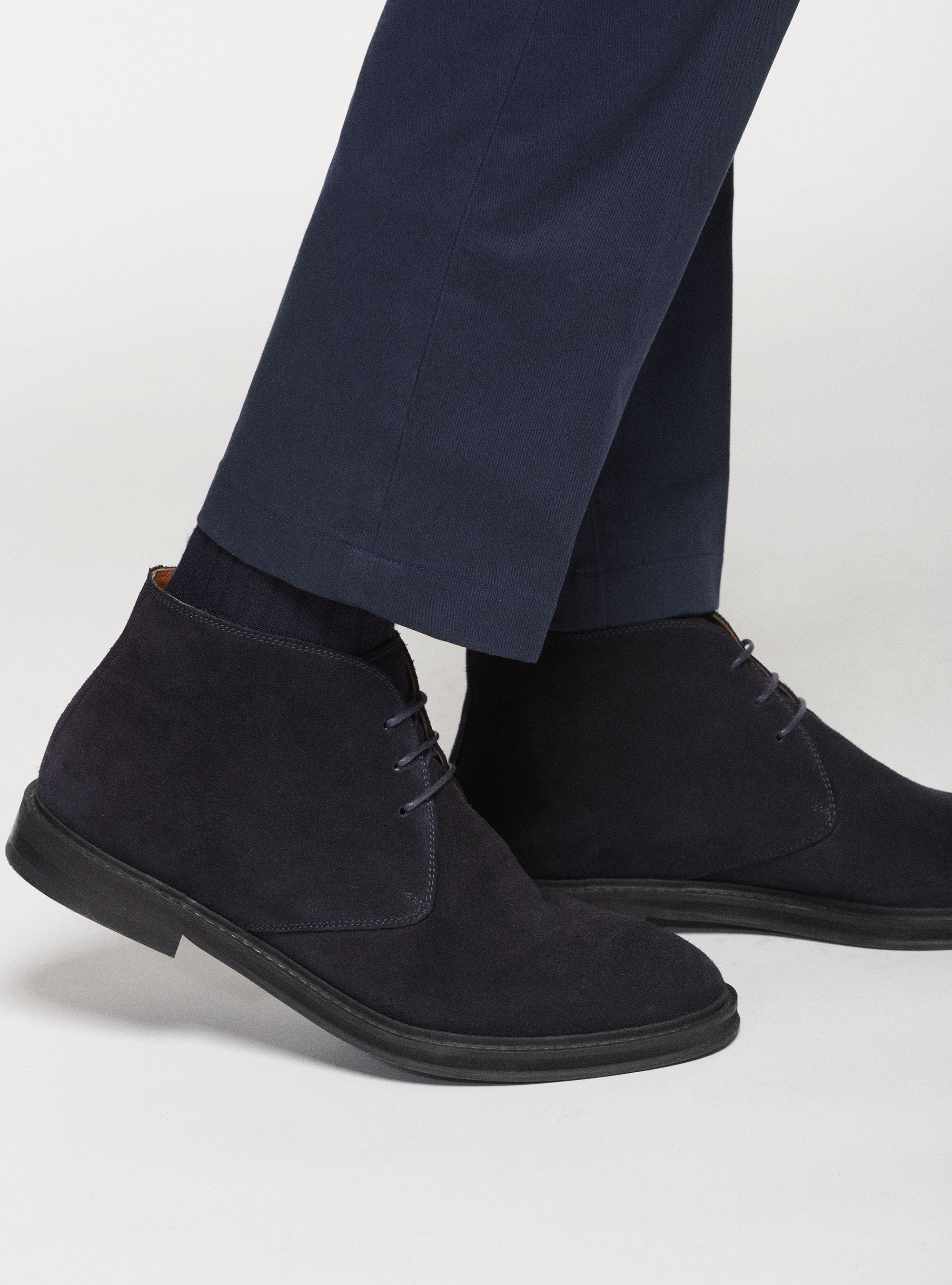 Suede leather ankle boots