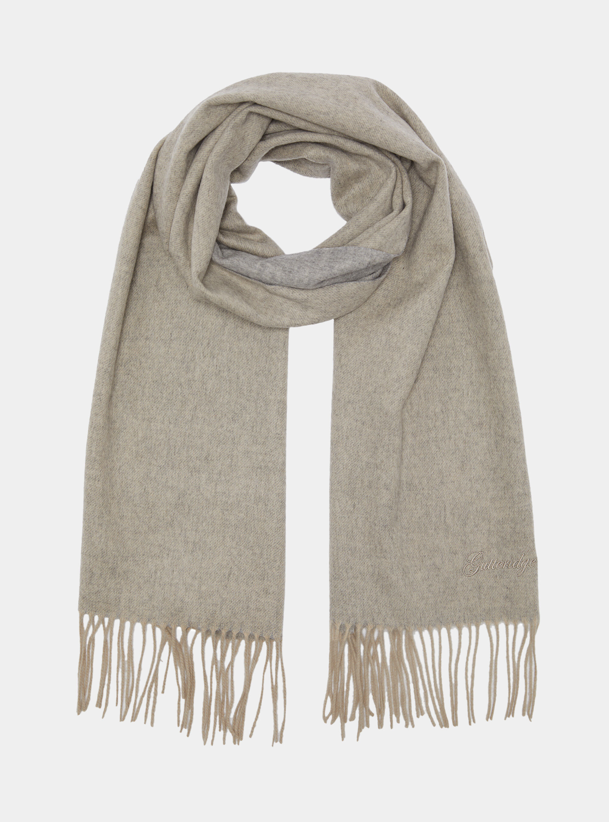 Sciarpa double face in lana e cashmere