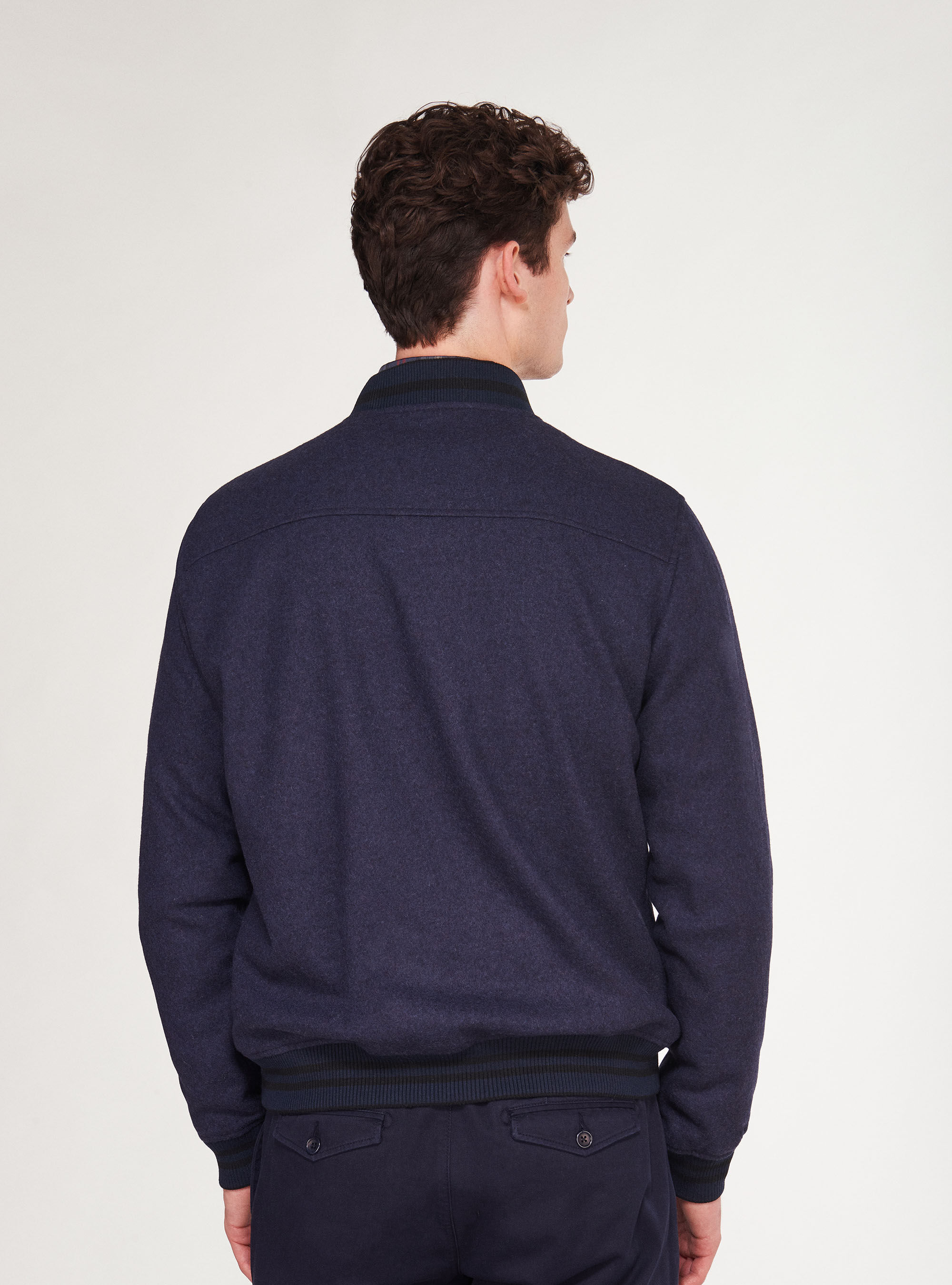 Wool bomber jacket