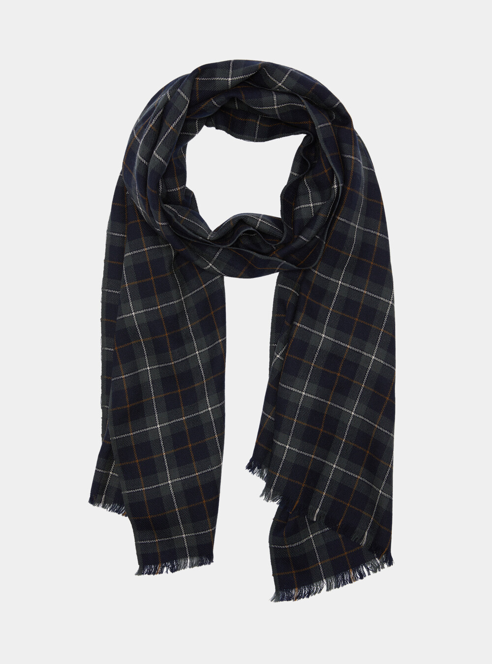 Sciarpa in lana a fantasia, VERDE Sciarpa in lana a fantasia