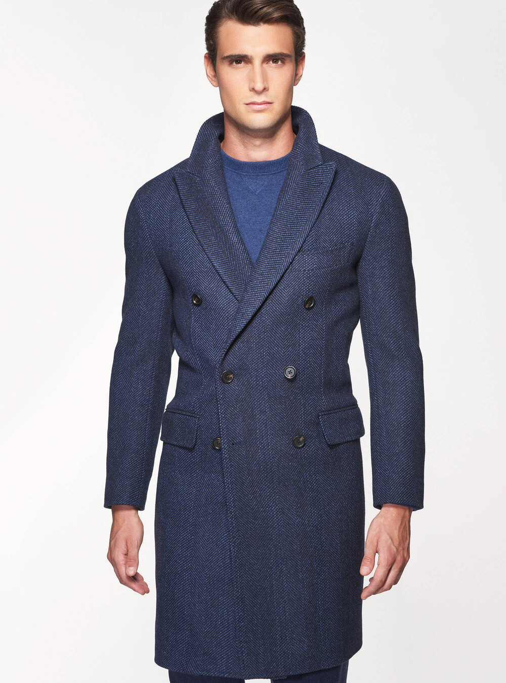 Herringbone wool blend coat | GutteridgeEU | Men's catalog-gutteridge ...