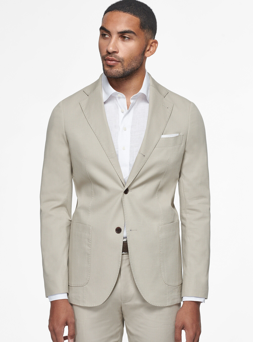 Armoured cotton suit blazer
