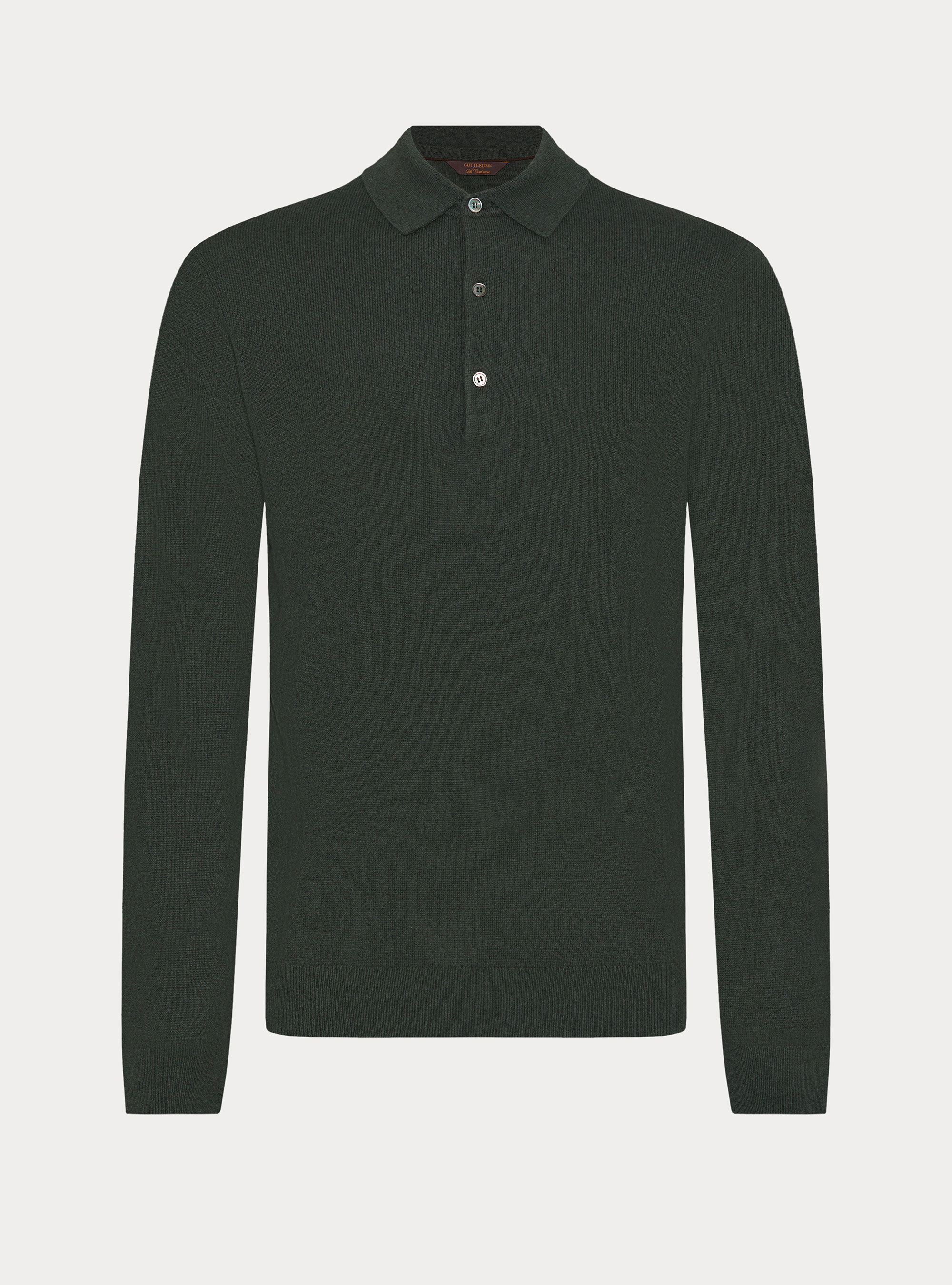 Maglia a polo in lana e cashmere, MILITARE 0609C