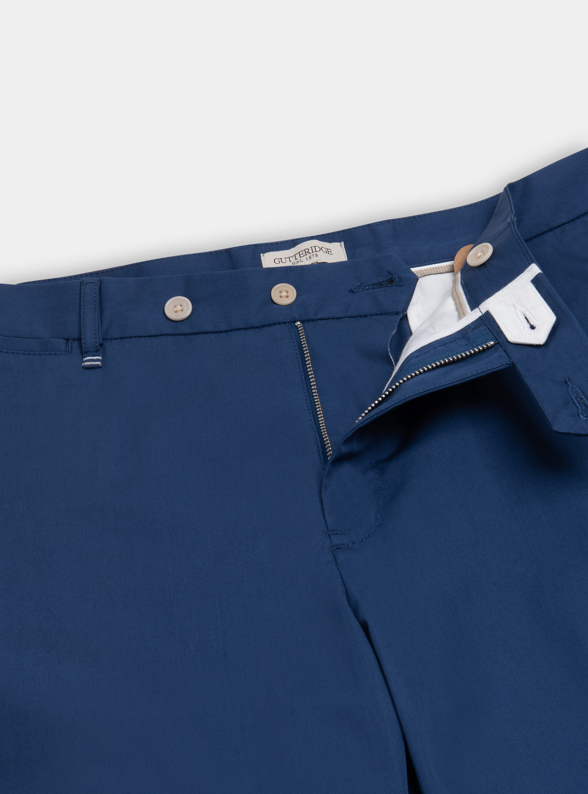 Bermuda in twill di cotone leggero, BLU