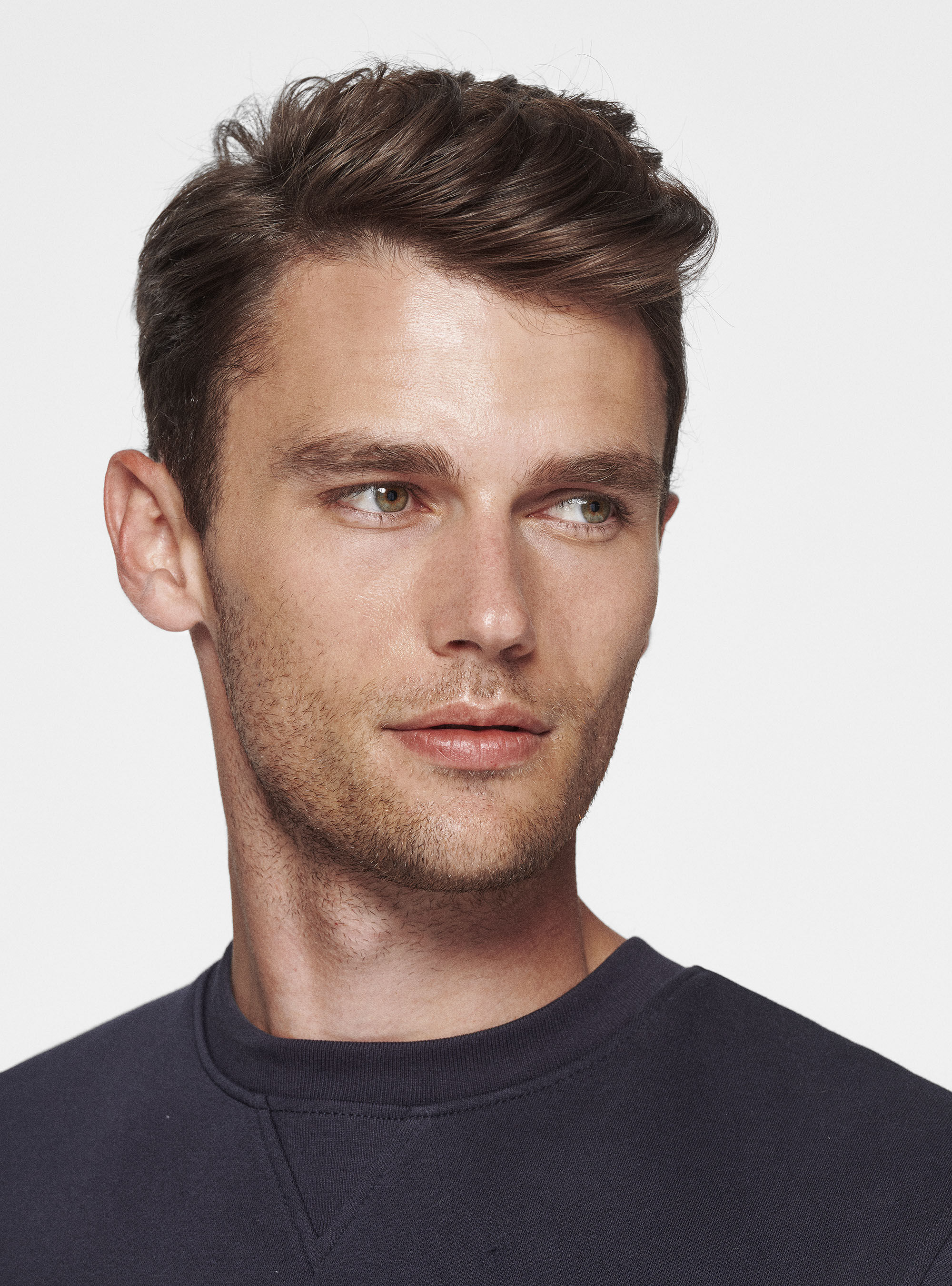 Crew-neck sweatshirt with embroidery, NAVY BLUE