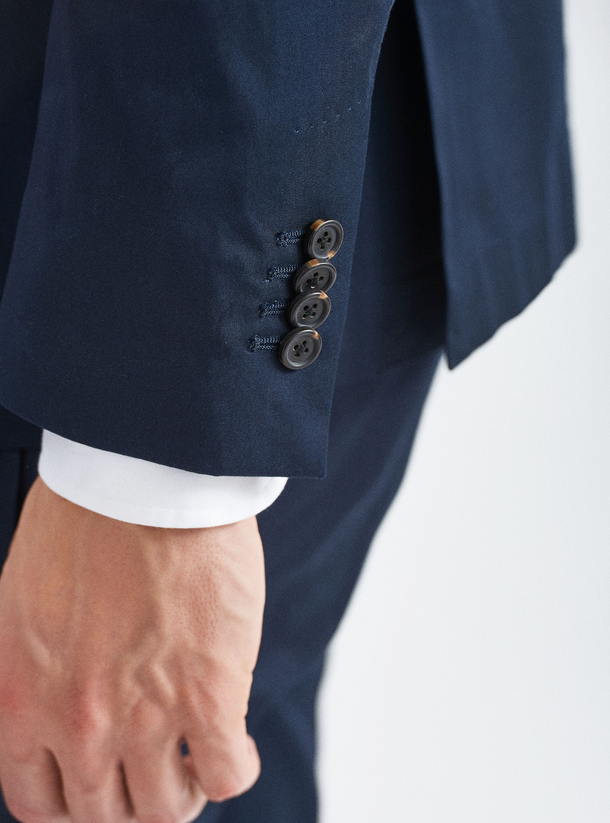 Giacca per abito in puro cotone, BLU NAVY