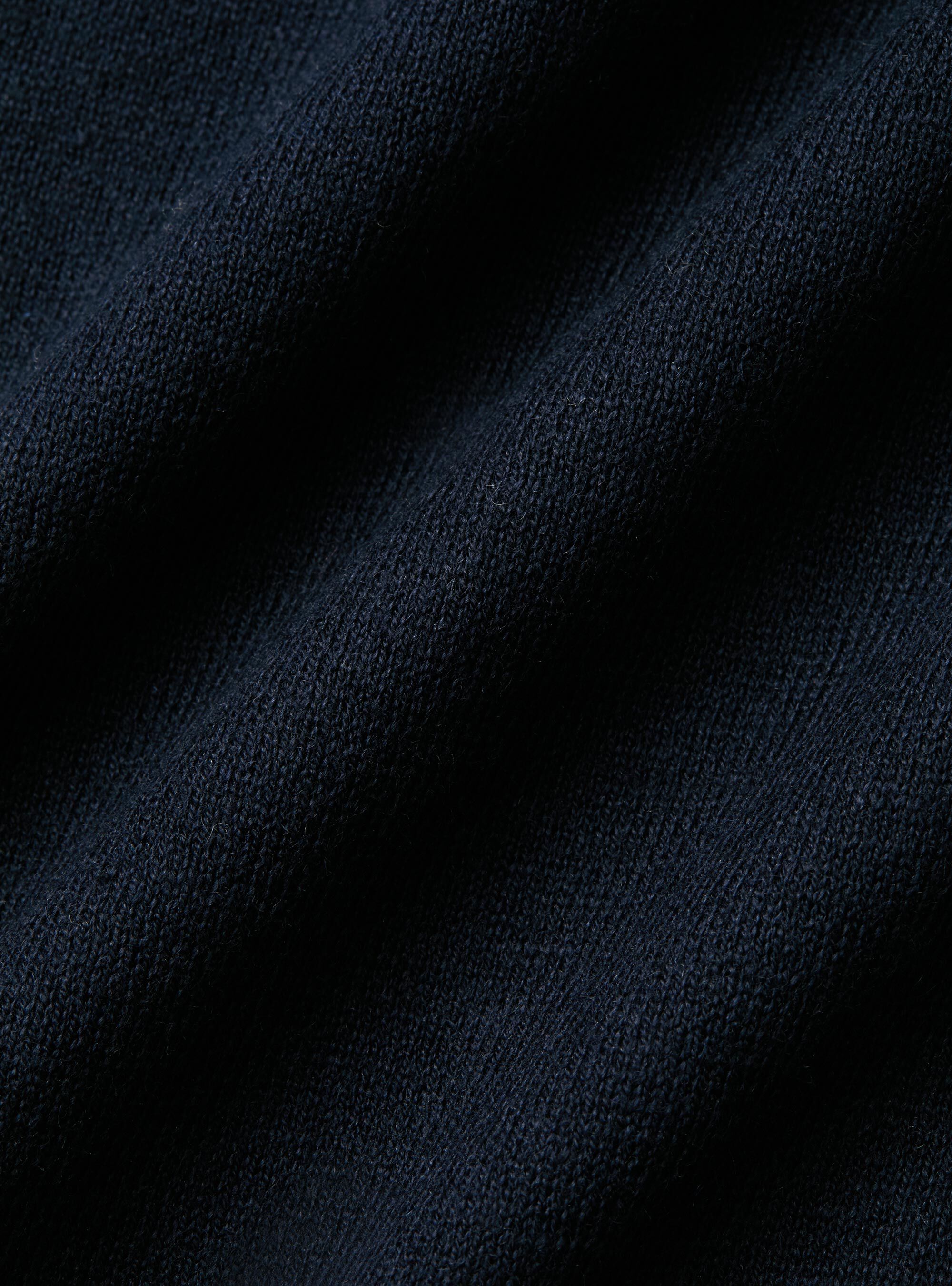 Maglia girocollo in cotone seta e cashmere, BLU NAVY