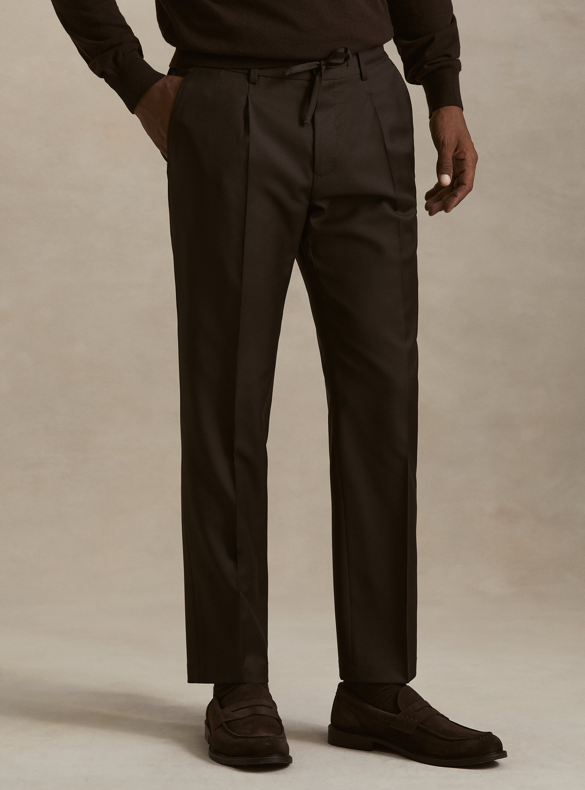 VBC wool drawstring trousers