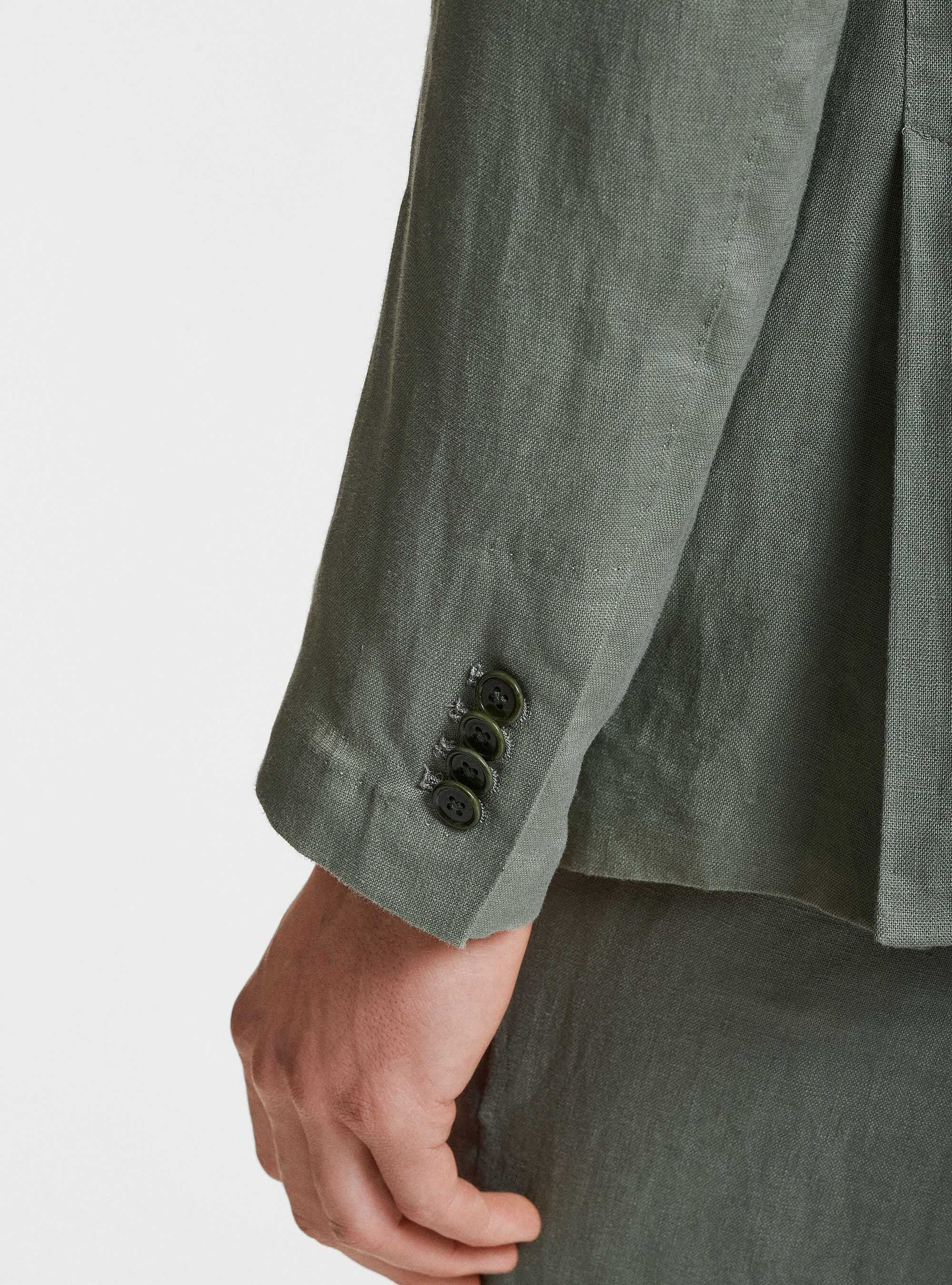 Giacca per abito in puro lino, SALVIA 0602C