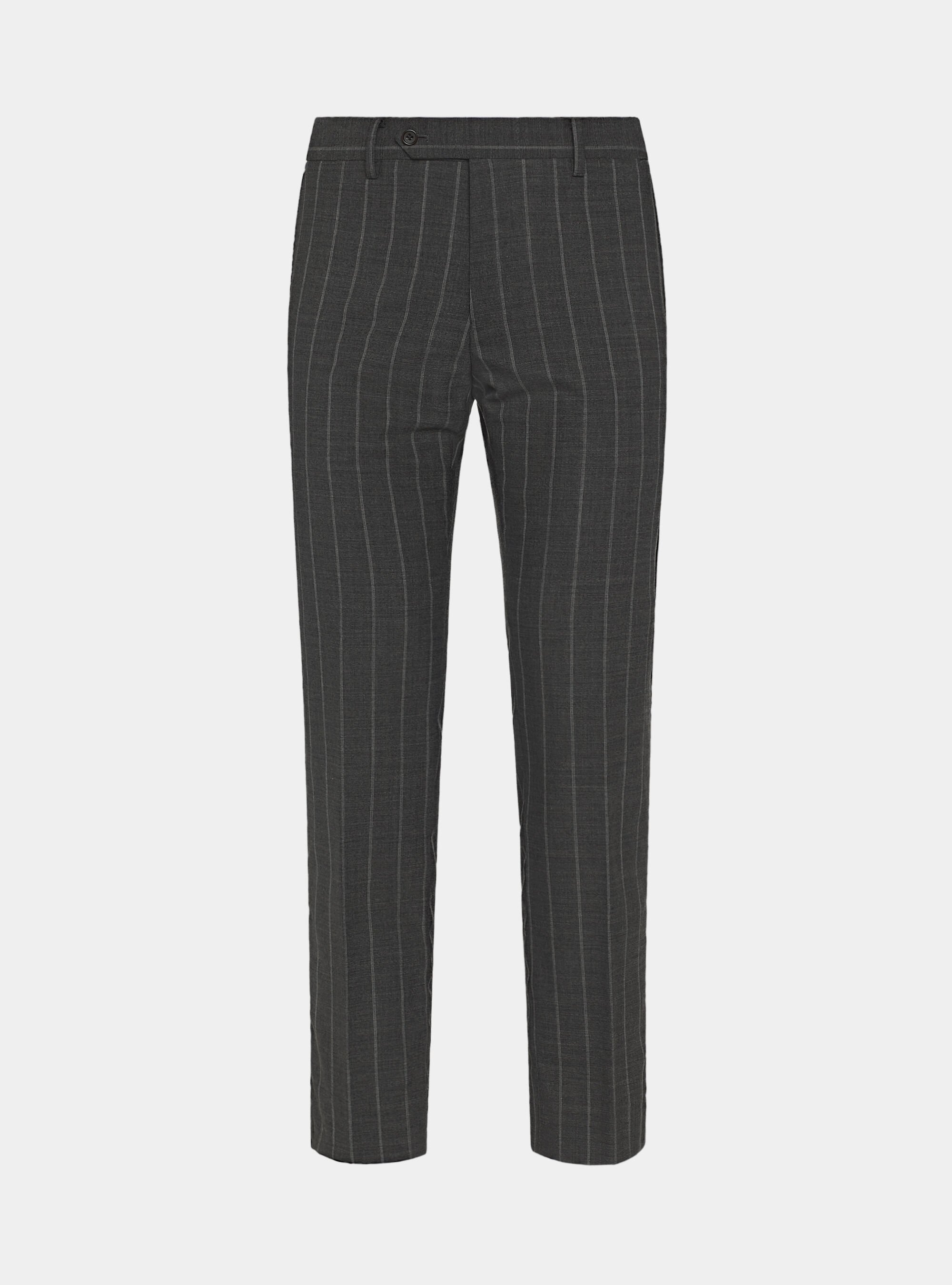 Brown trousers in pure wool pinstripes, MUD