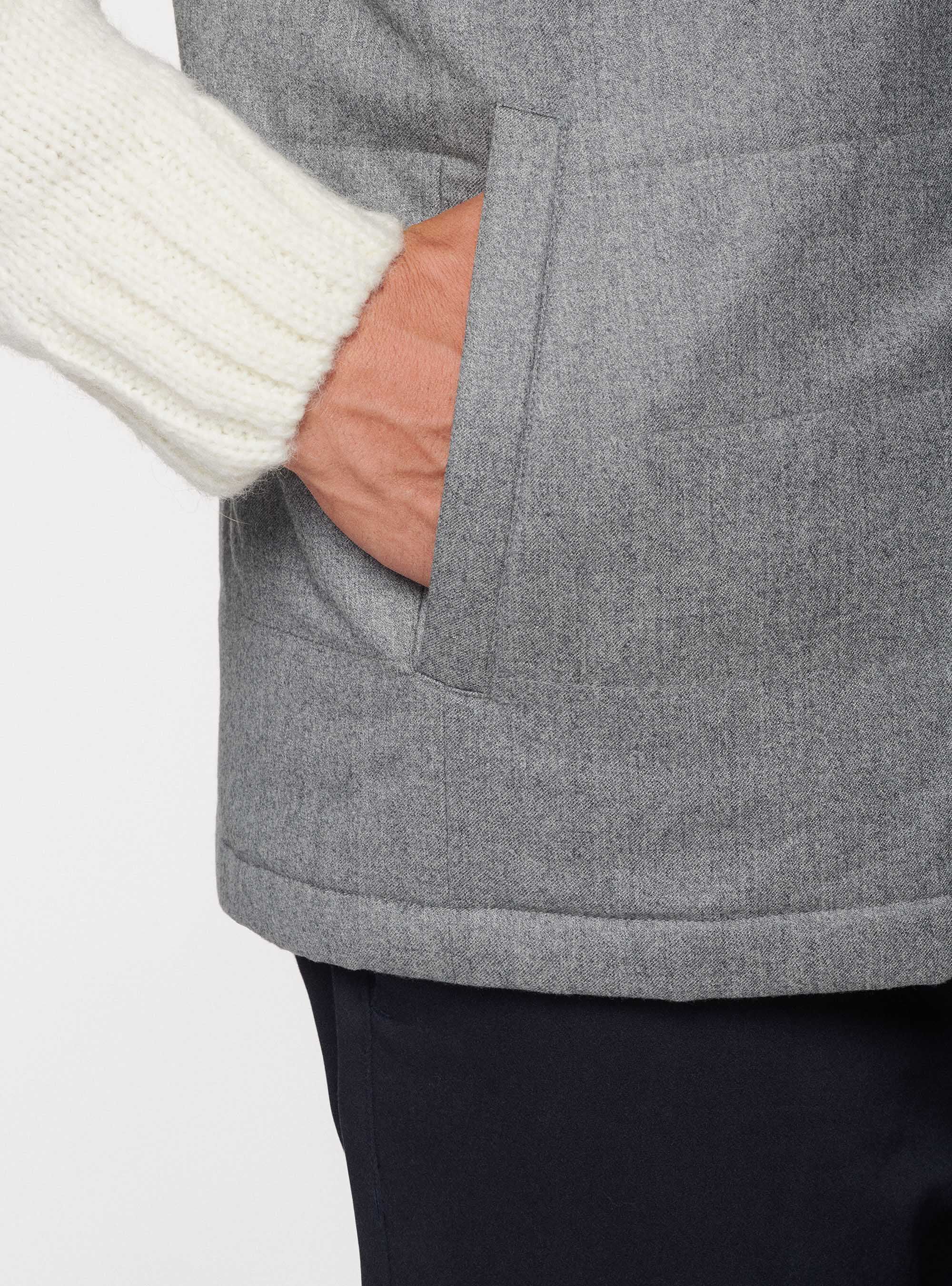 Flannel sleeveless, LIGHT GREY MELANGE