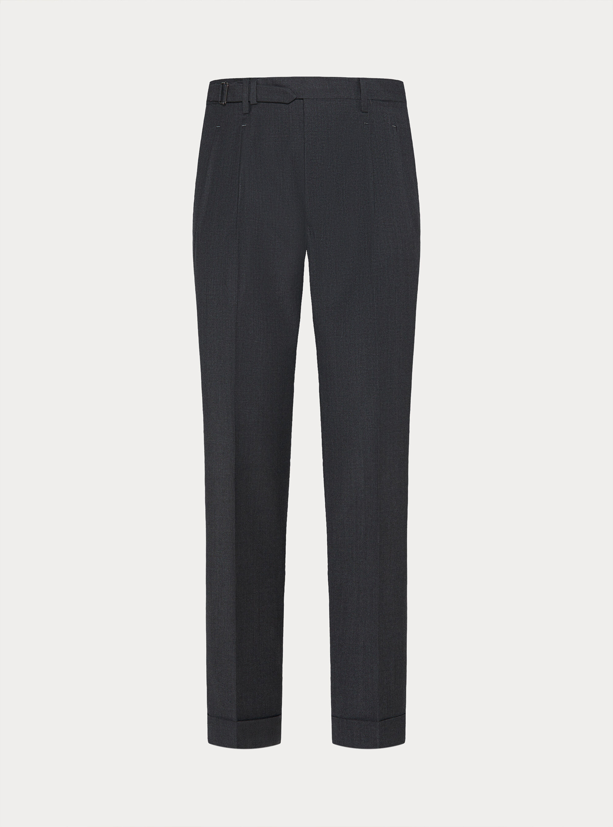 Vitale Barberis Canonico wool pleated trousers, ASPHALT GREY