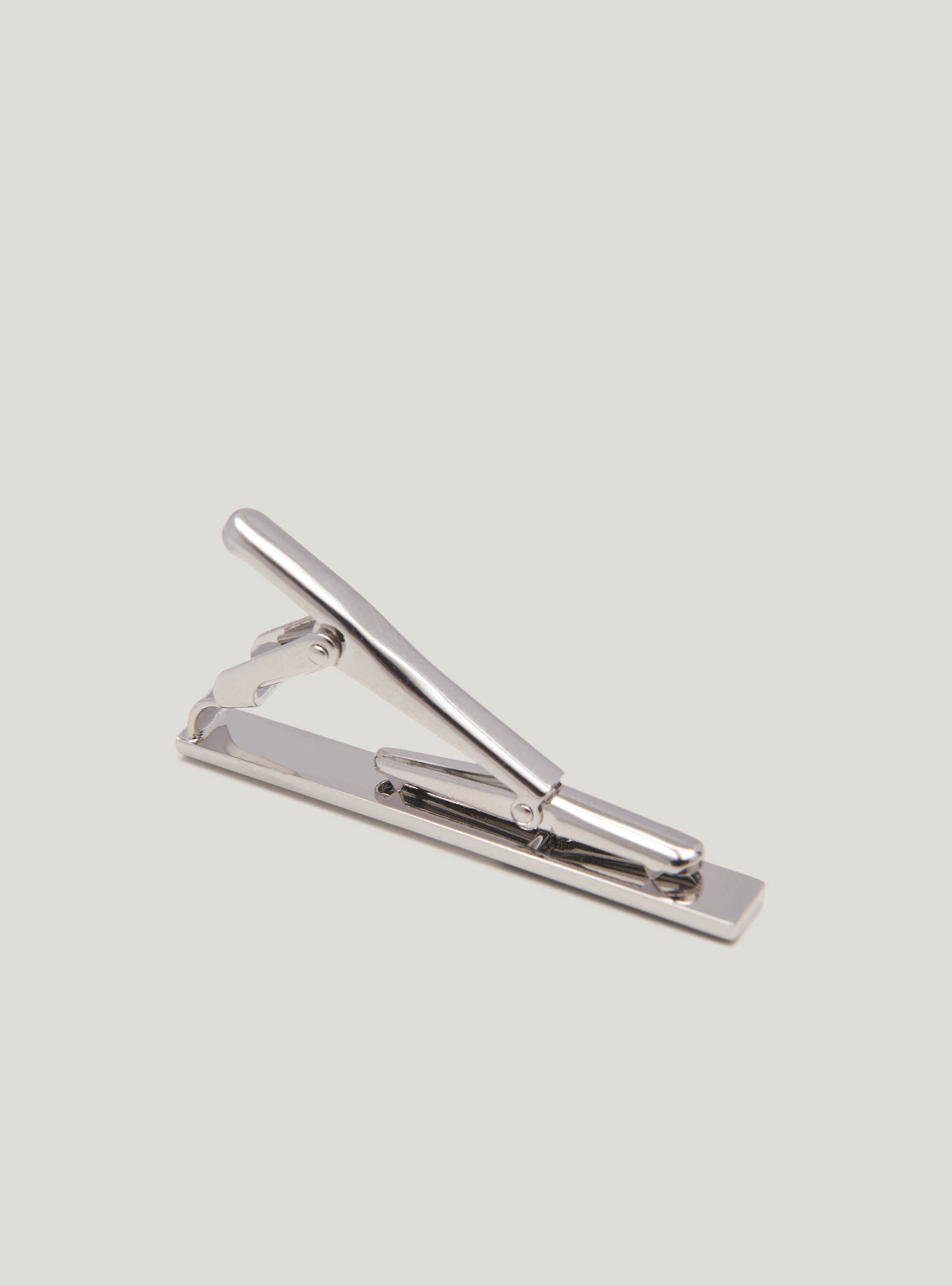 Fermacravatta argento e nero, NERO