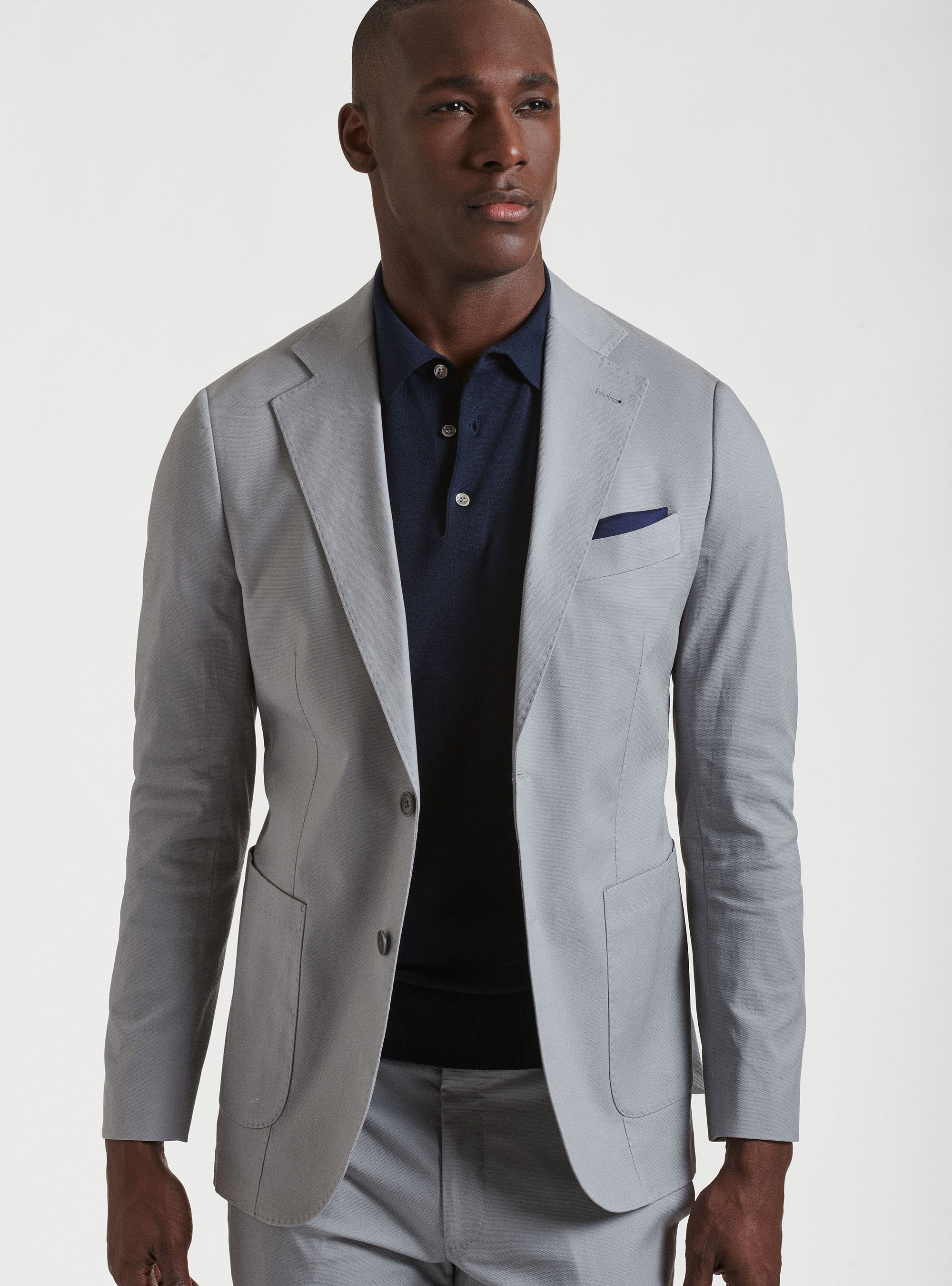 Armoured cotton suit blazer