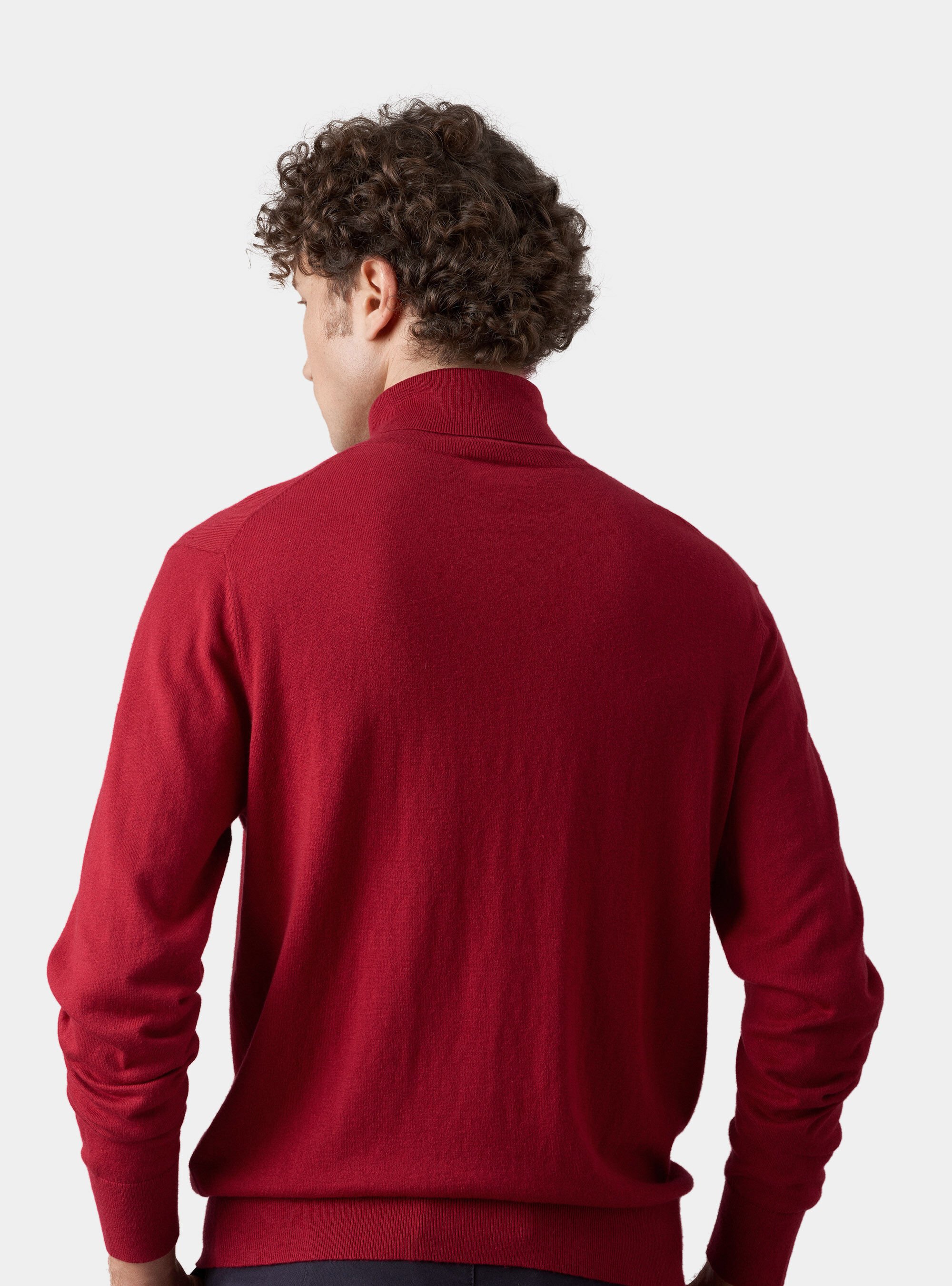 Cotton silk and cashmere turtleneck sweater