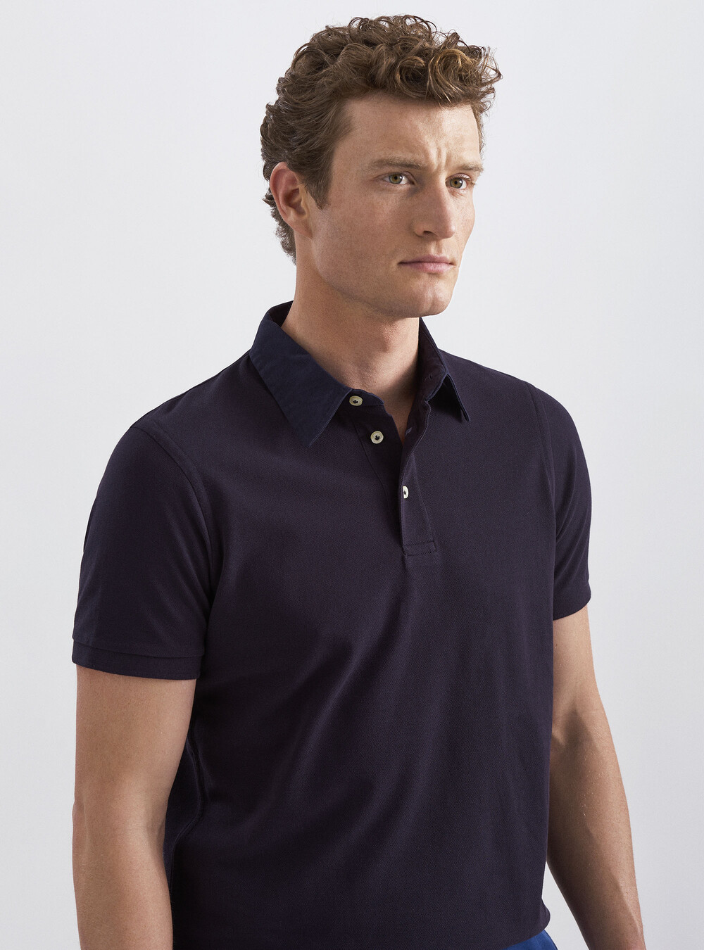 Twill shirt collar polo shirt | GutteridgeUS | Polo Uomo
