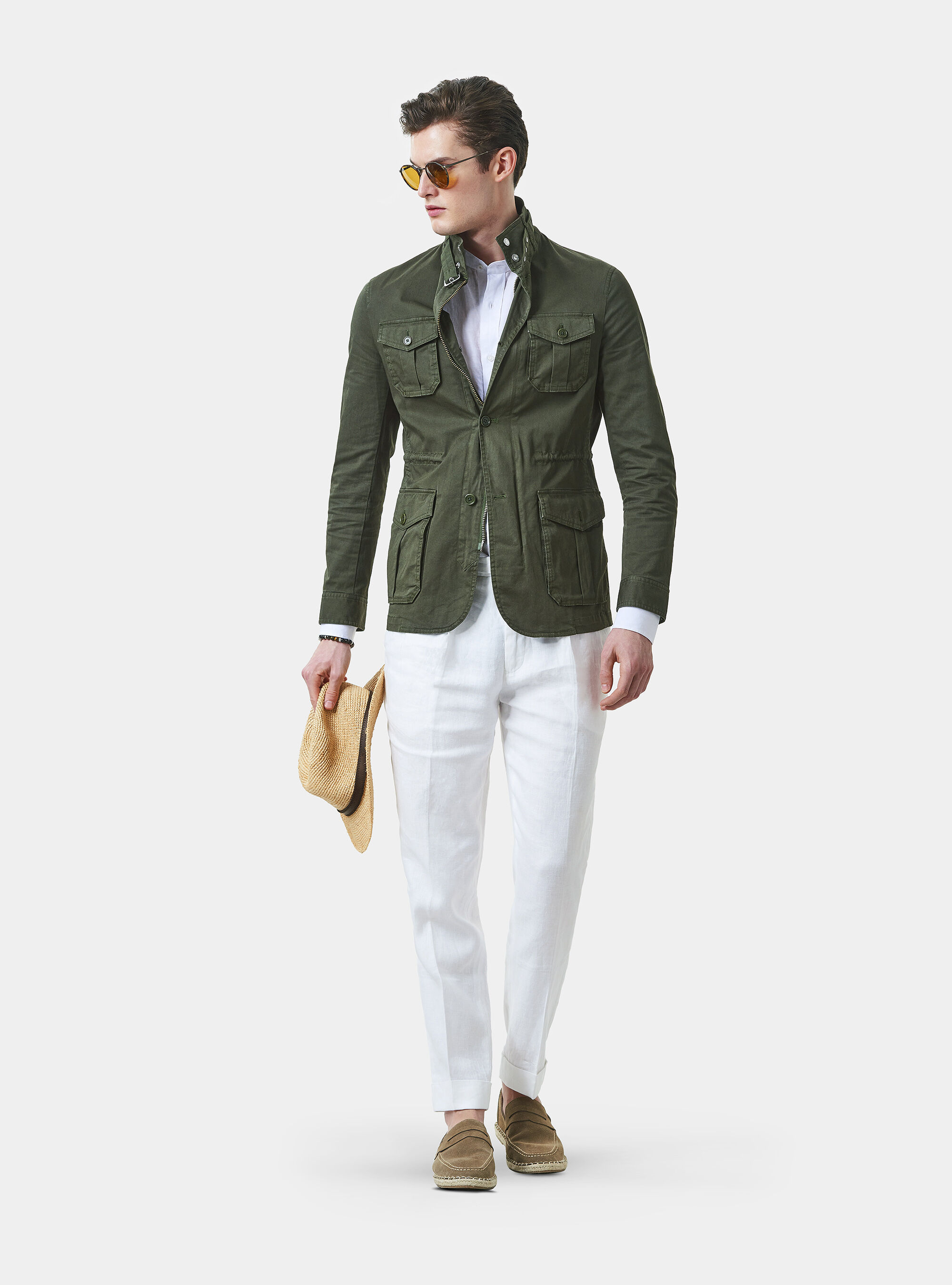 Field jacket in twill di cotone