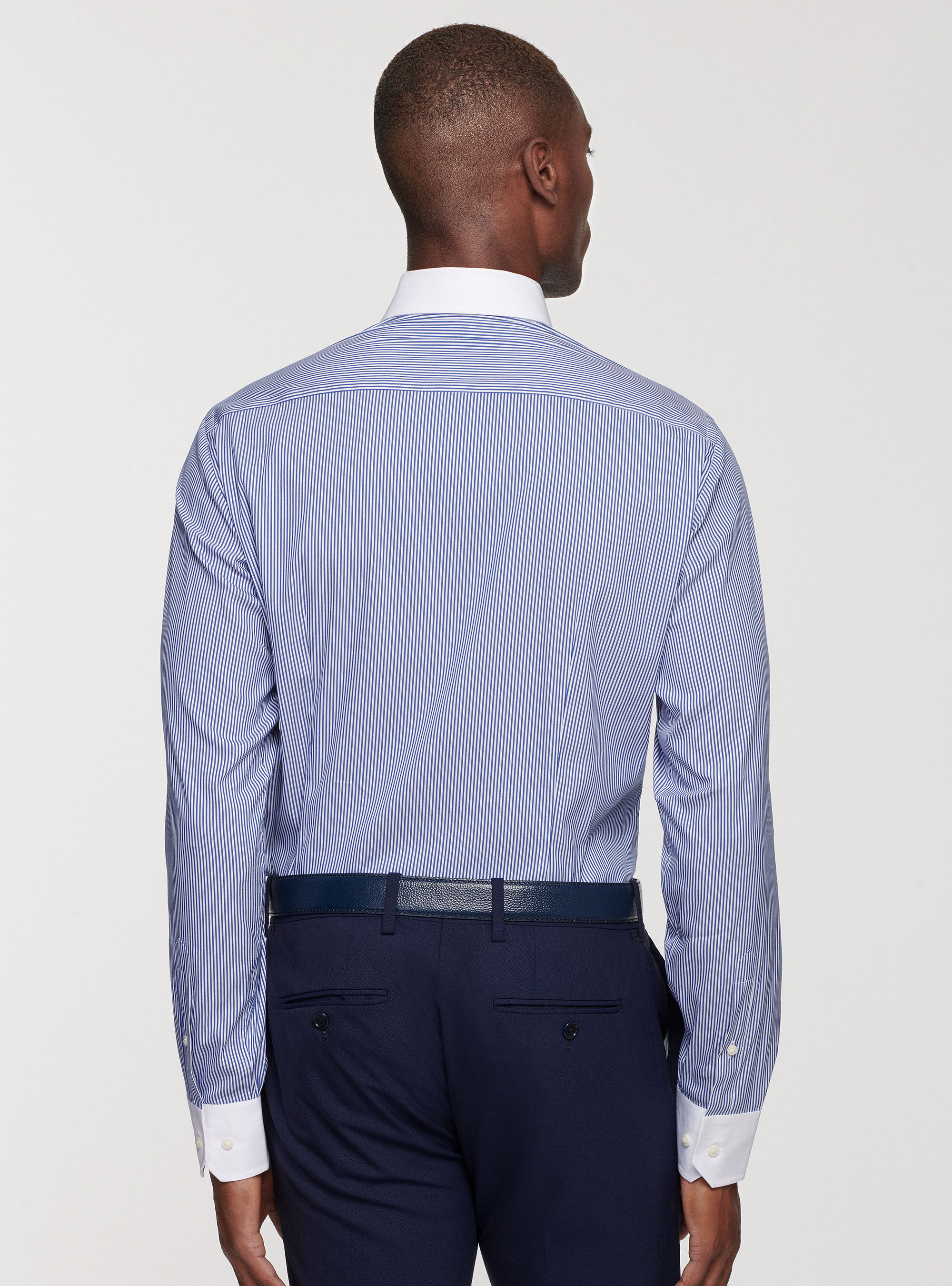Chemise col sales contrasté